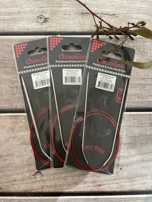 ChiaoGoo fixed Red Circular needles