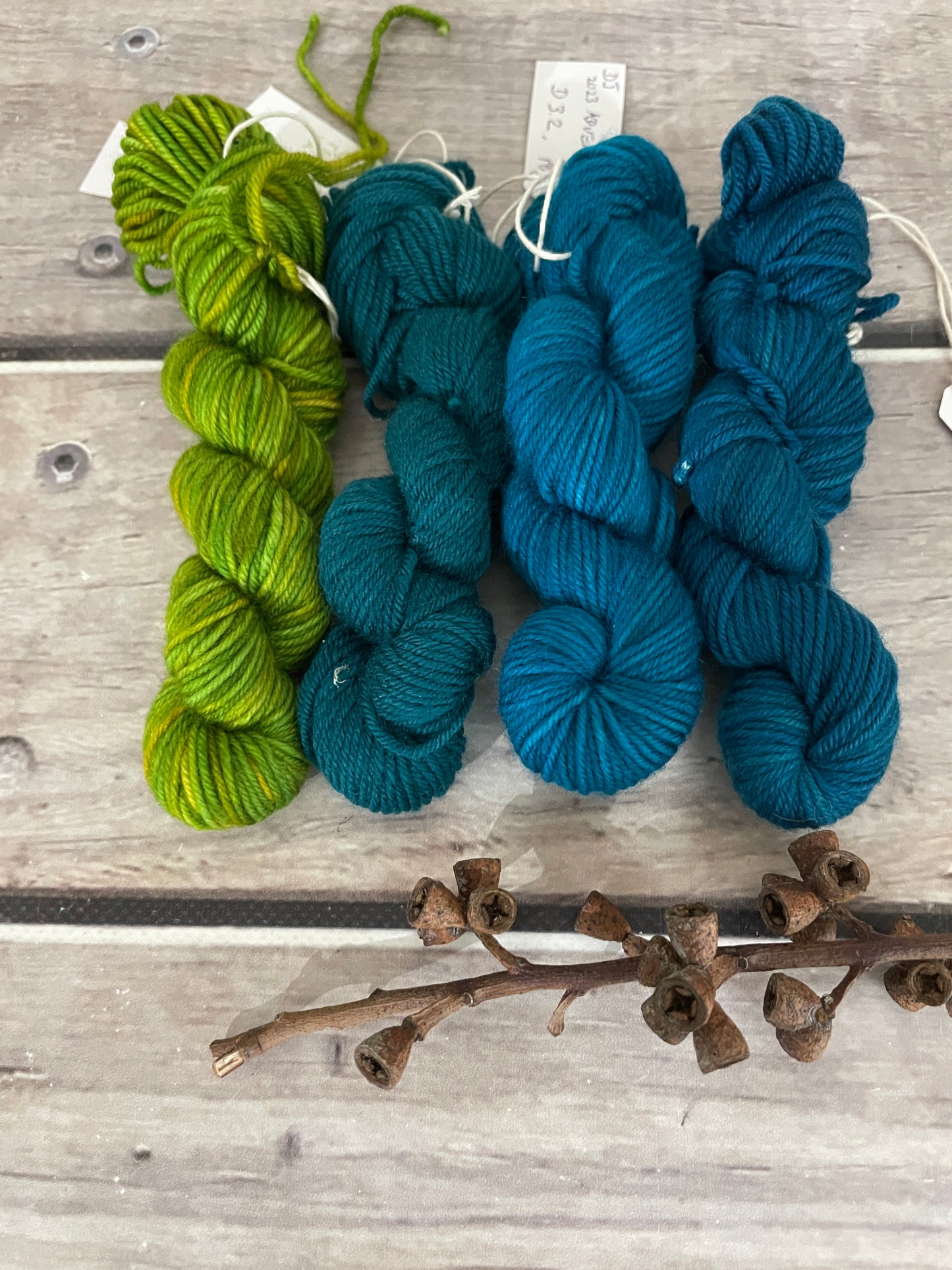 Peacock mini skein kit - Darjeeling 4 - kit 4