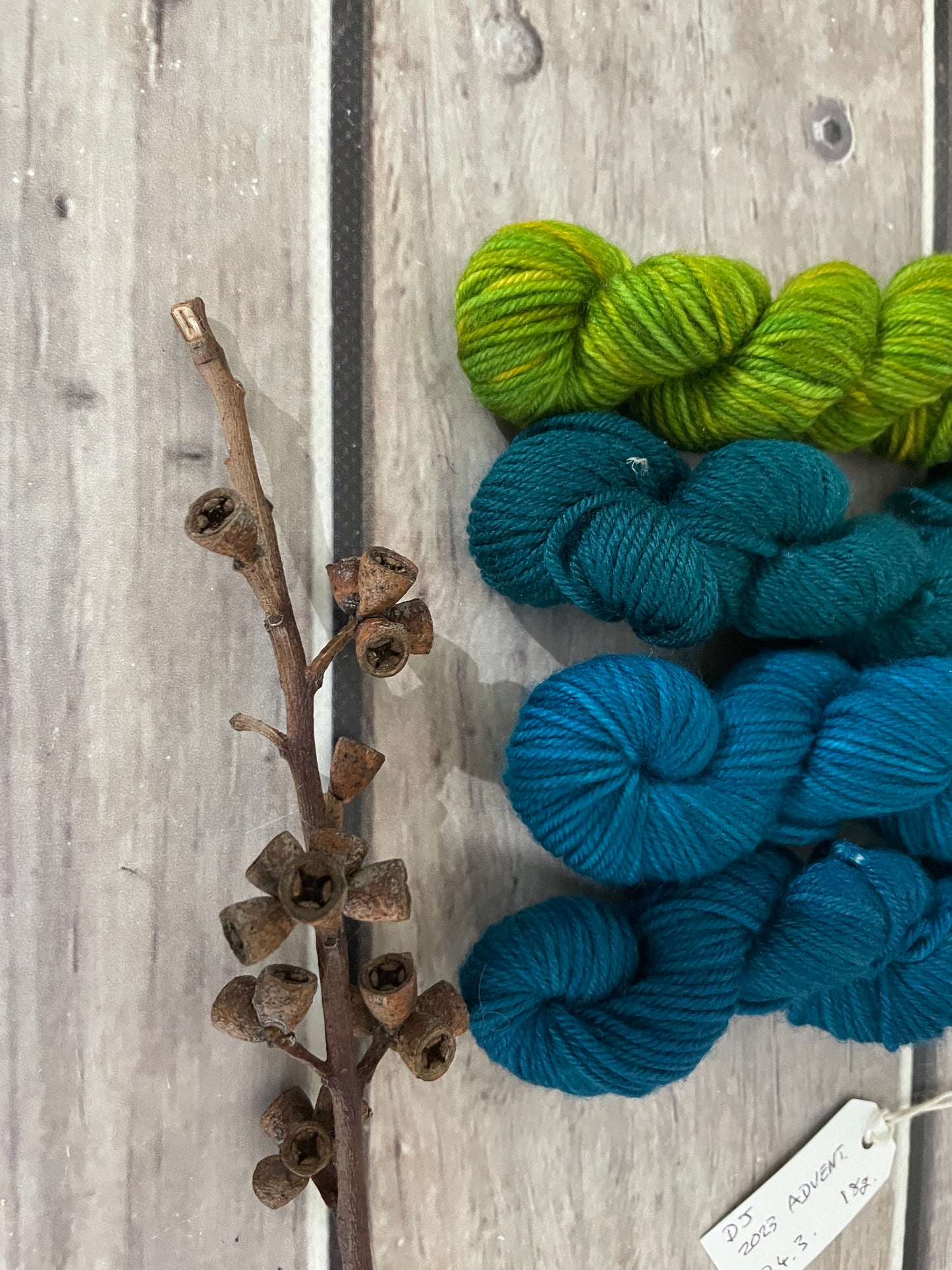 Peacock mini skein kit - Darjeeling 4 - kit 4