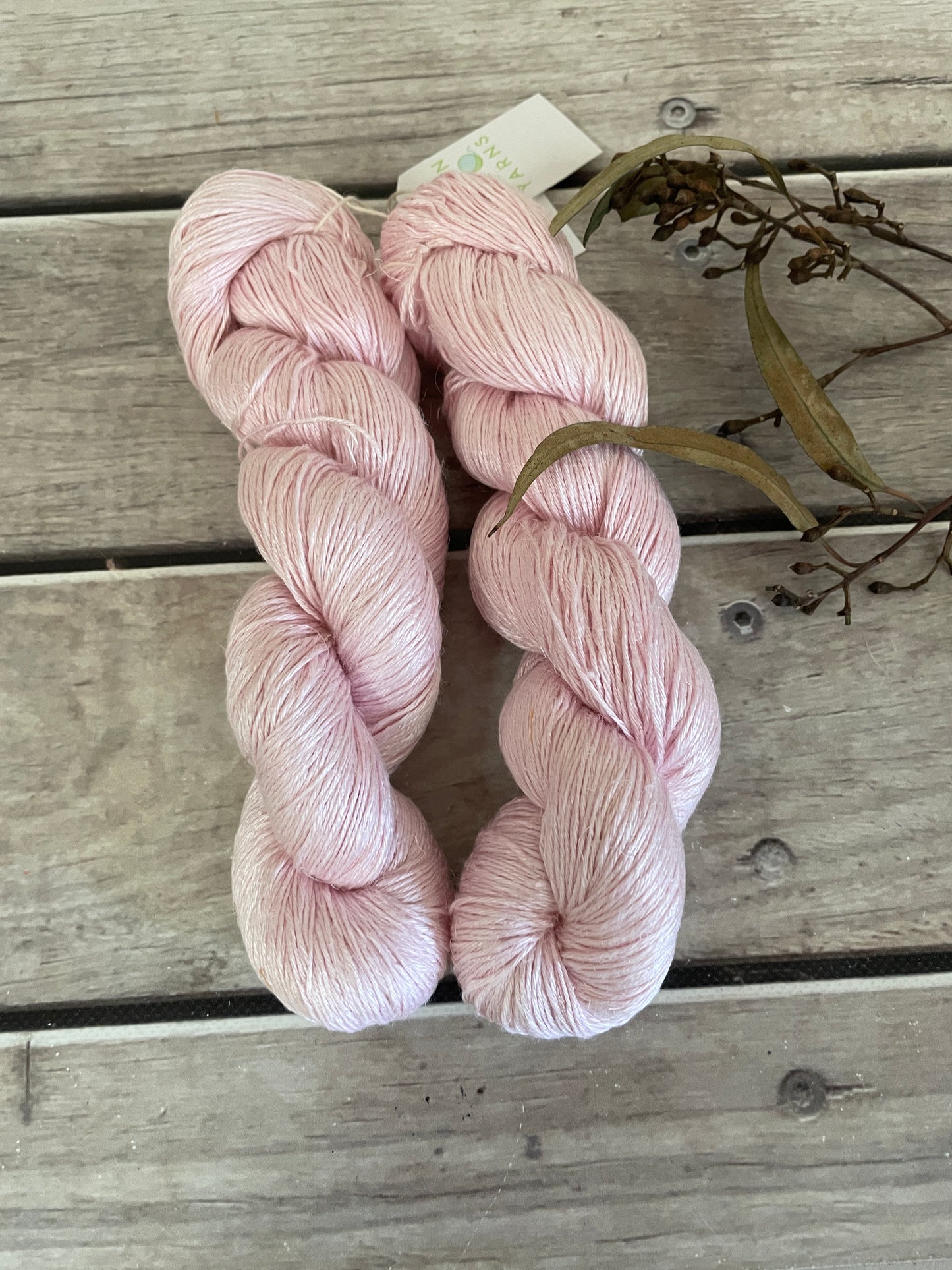 Pale Dragon on Anise - silk and linen 4 ply