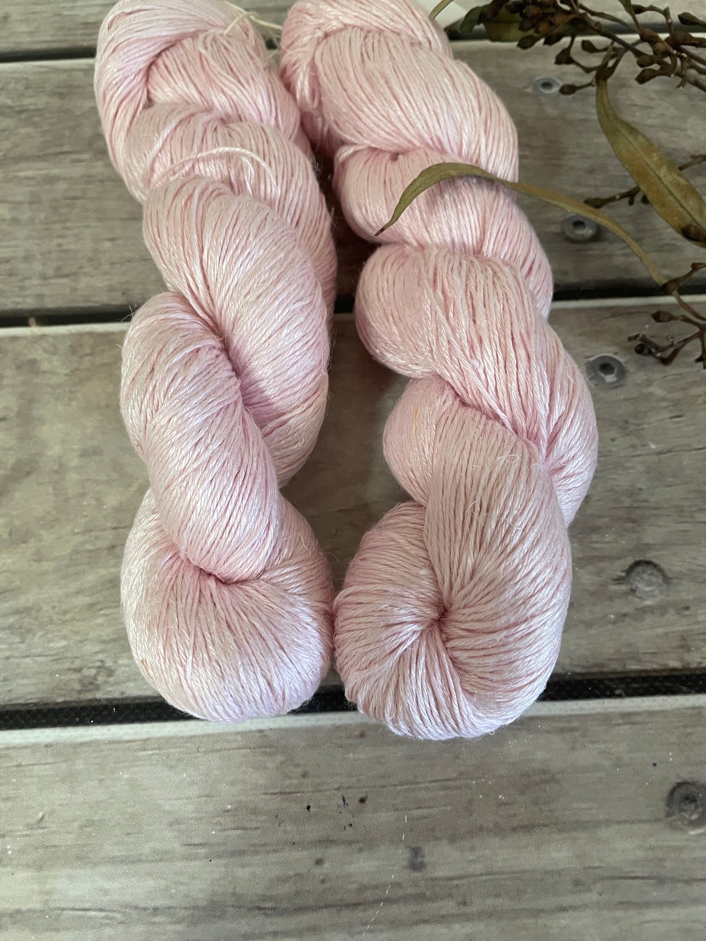 Pale Dragon on Anise - silk and linen 4 ply