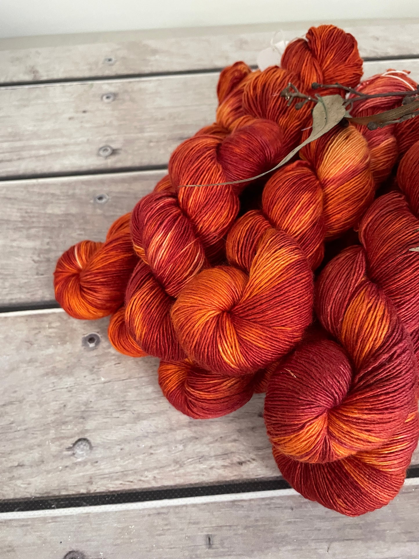 Burnt Leaf - 4 ply Merino and Silk single - Osmanthus 4