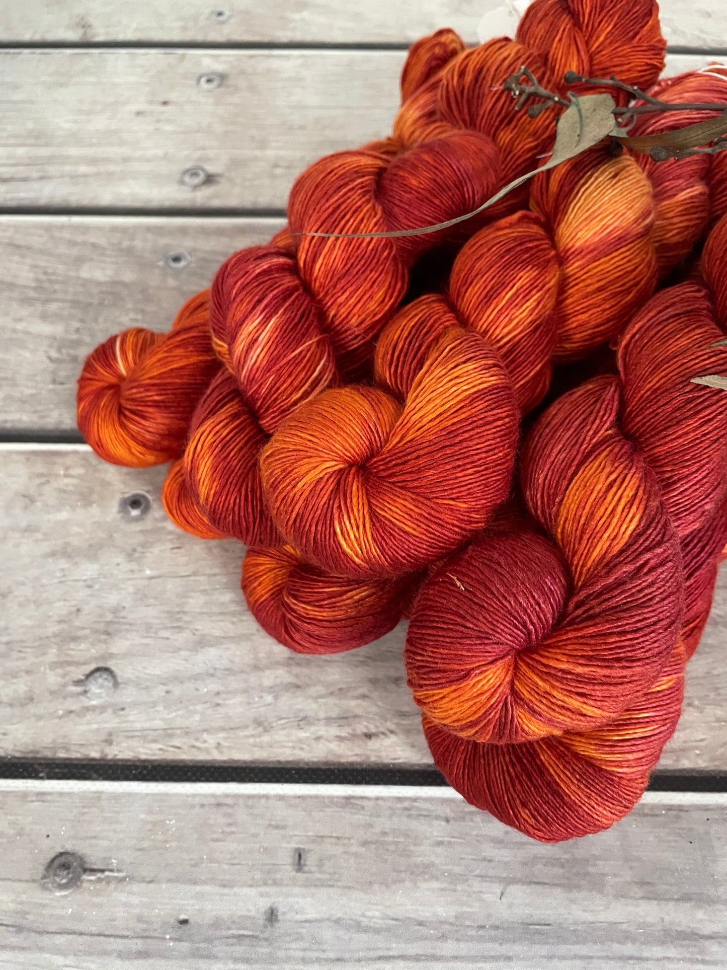 Burnt Leaf - 4 ply Merino and Silk single - Osmanthus 4