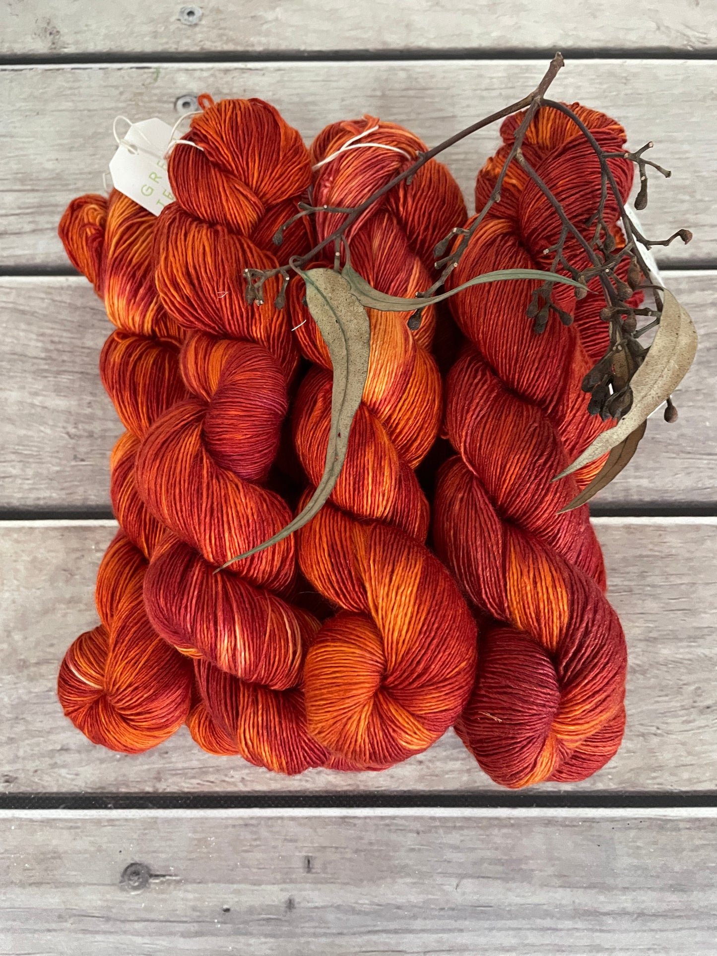 Burnt Leaf - 4 ply Merino and Silk single - Osmanthus 4