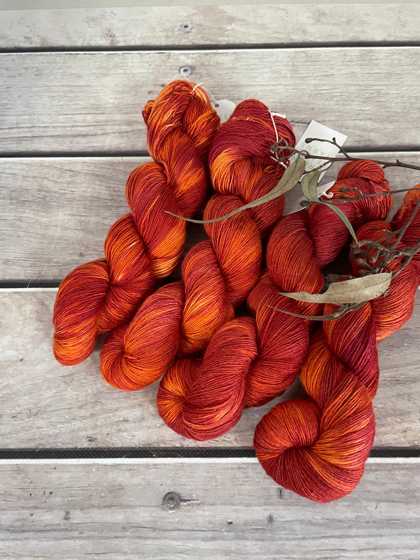 Burnt Leaf - 4 ply Merino and Silk single - Osmanthus 4