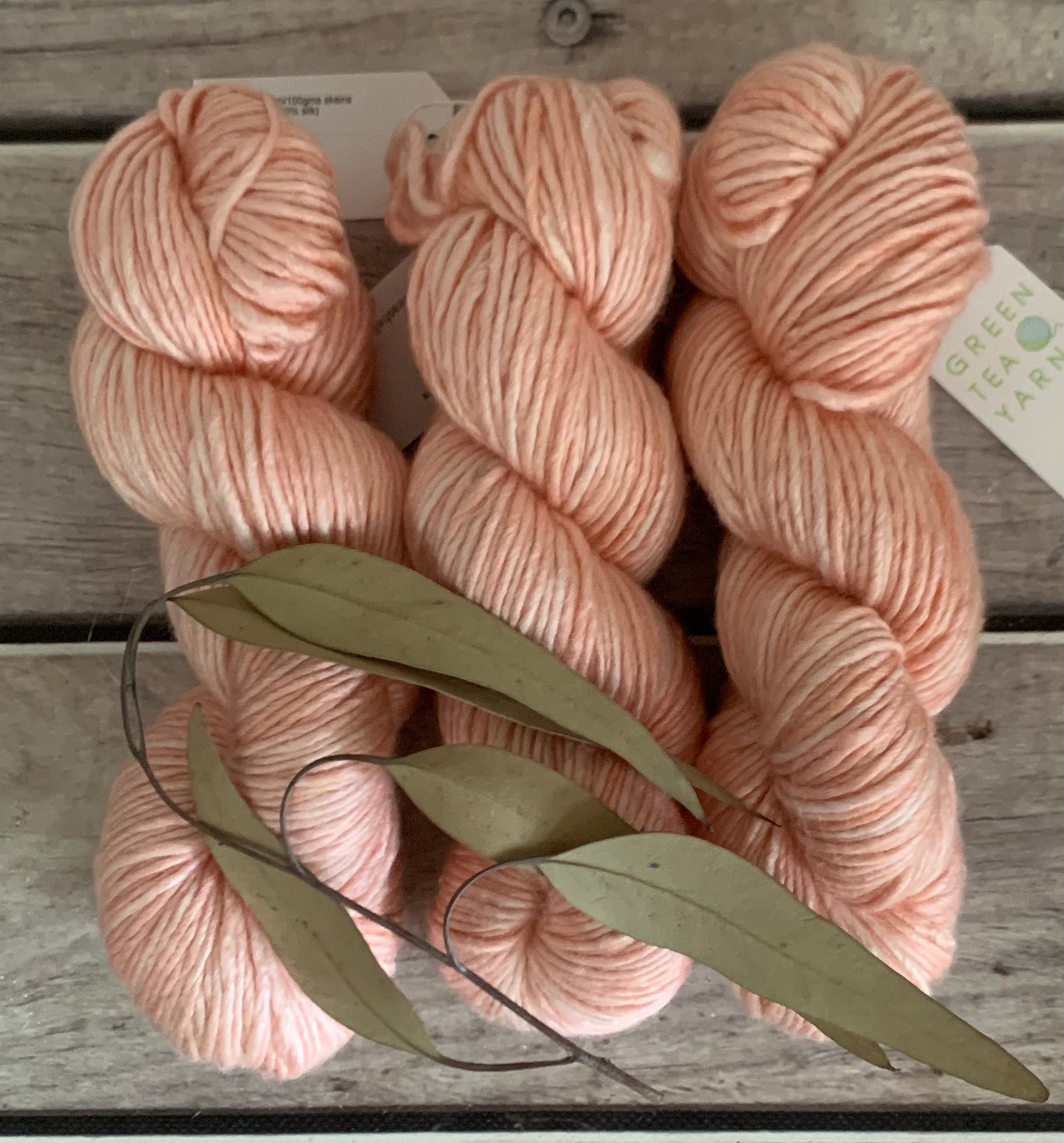 She Sells Seashells - 10 ply merino/silk singles - Peach