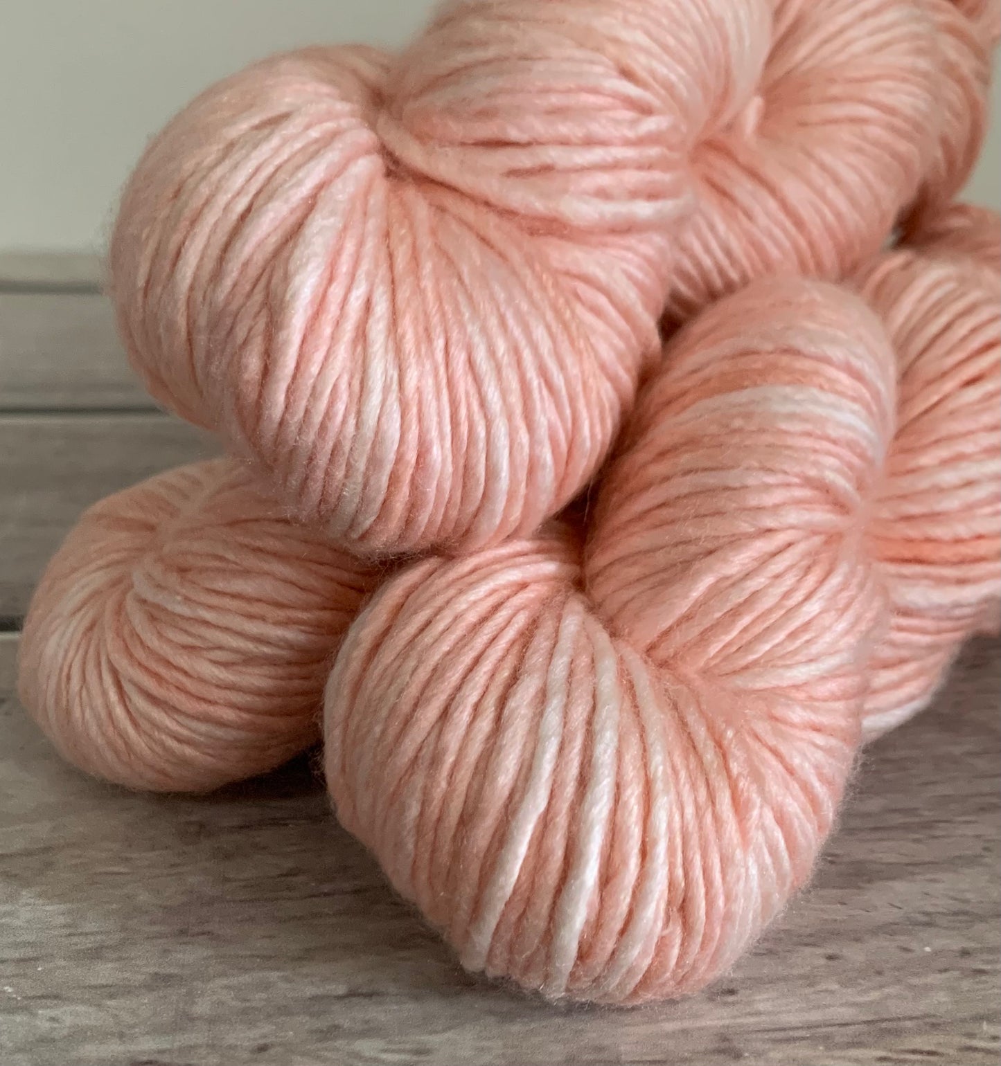 She Sells Seashells - 10 ply merino/silk singles - Peach