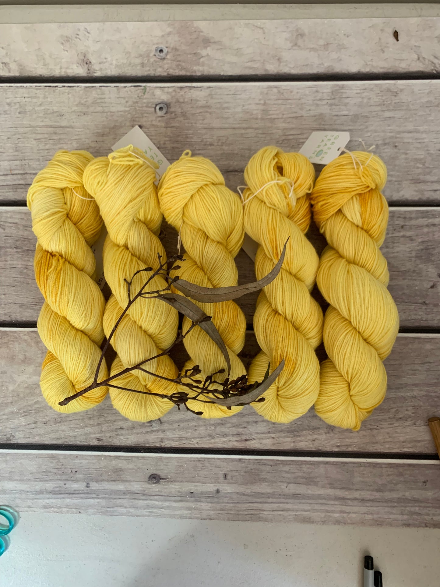 Egg Yolk ooak - sock yarn in merino and nylon - Darjeeling