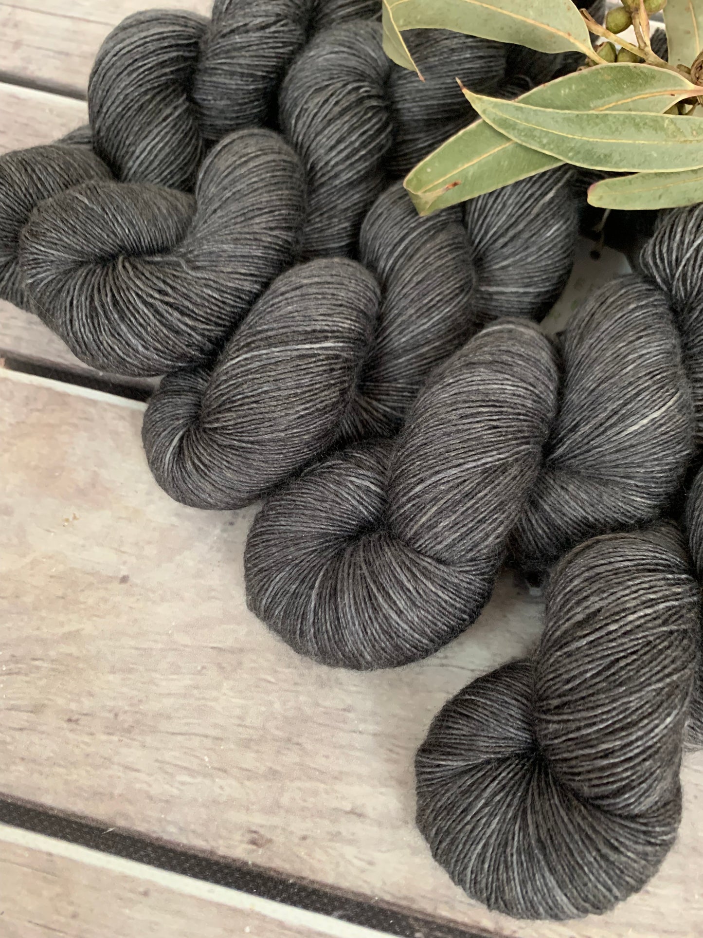 Fallen Ashes on Merino and Silk 4 ply single - Osmanthus