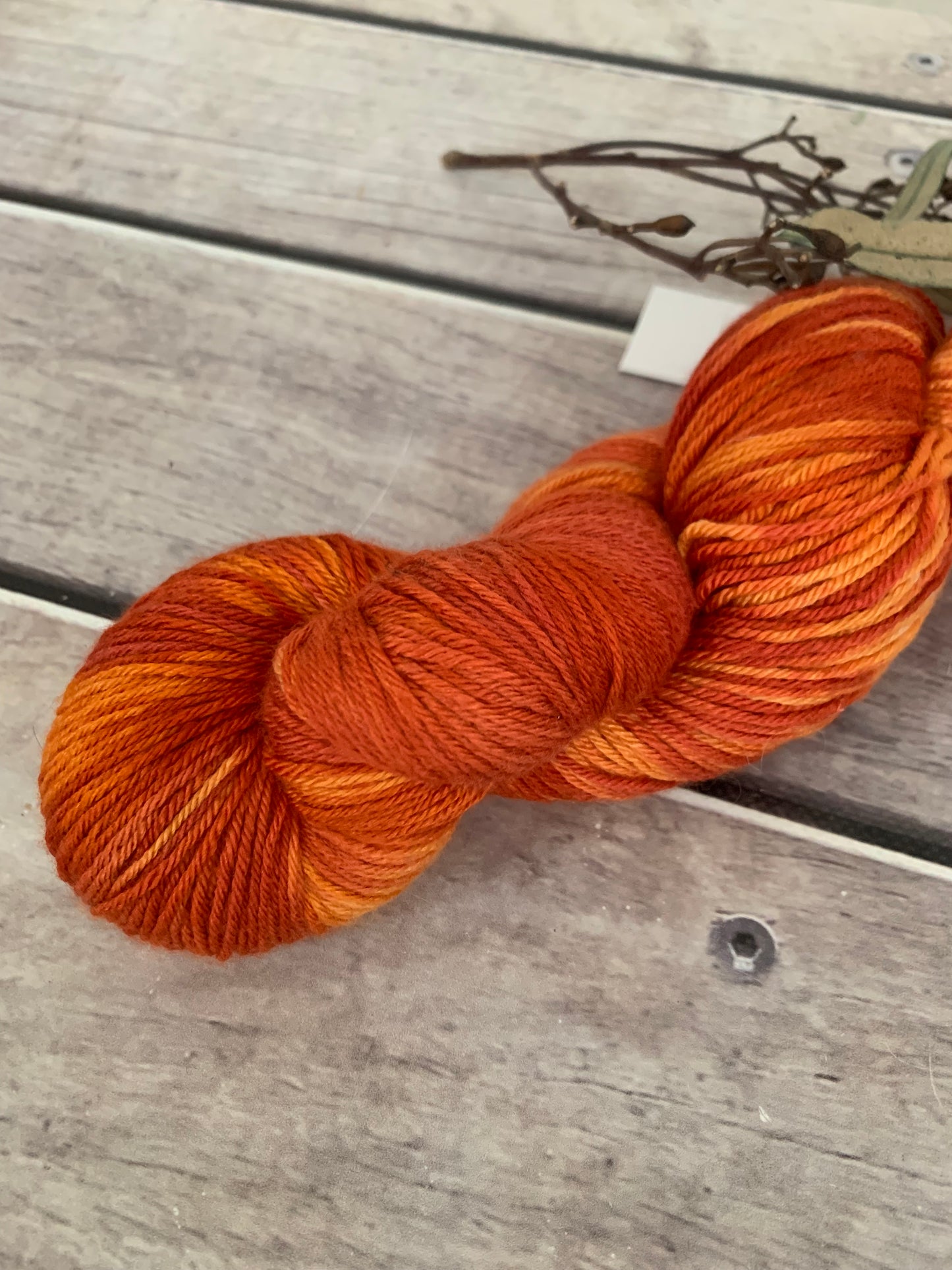 Burnt Leaf- 4ply/fingering - silk and merino - Jasmin 4