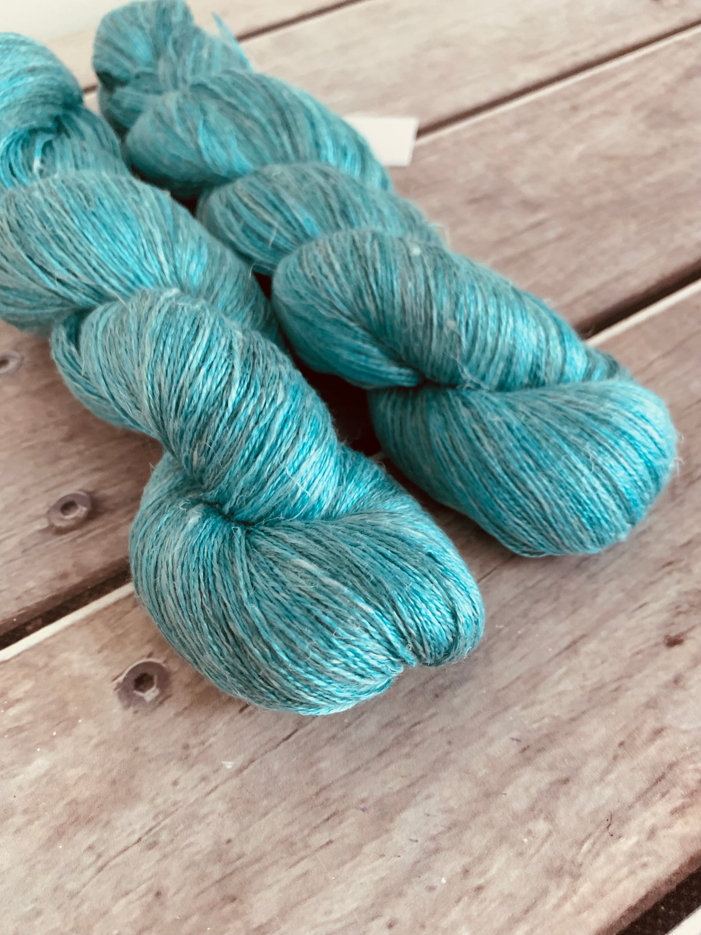 Mineral Stream ooak - silk and linen 2 ply - Anise 2