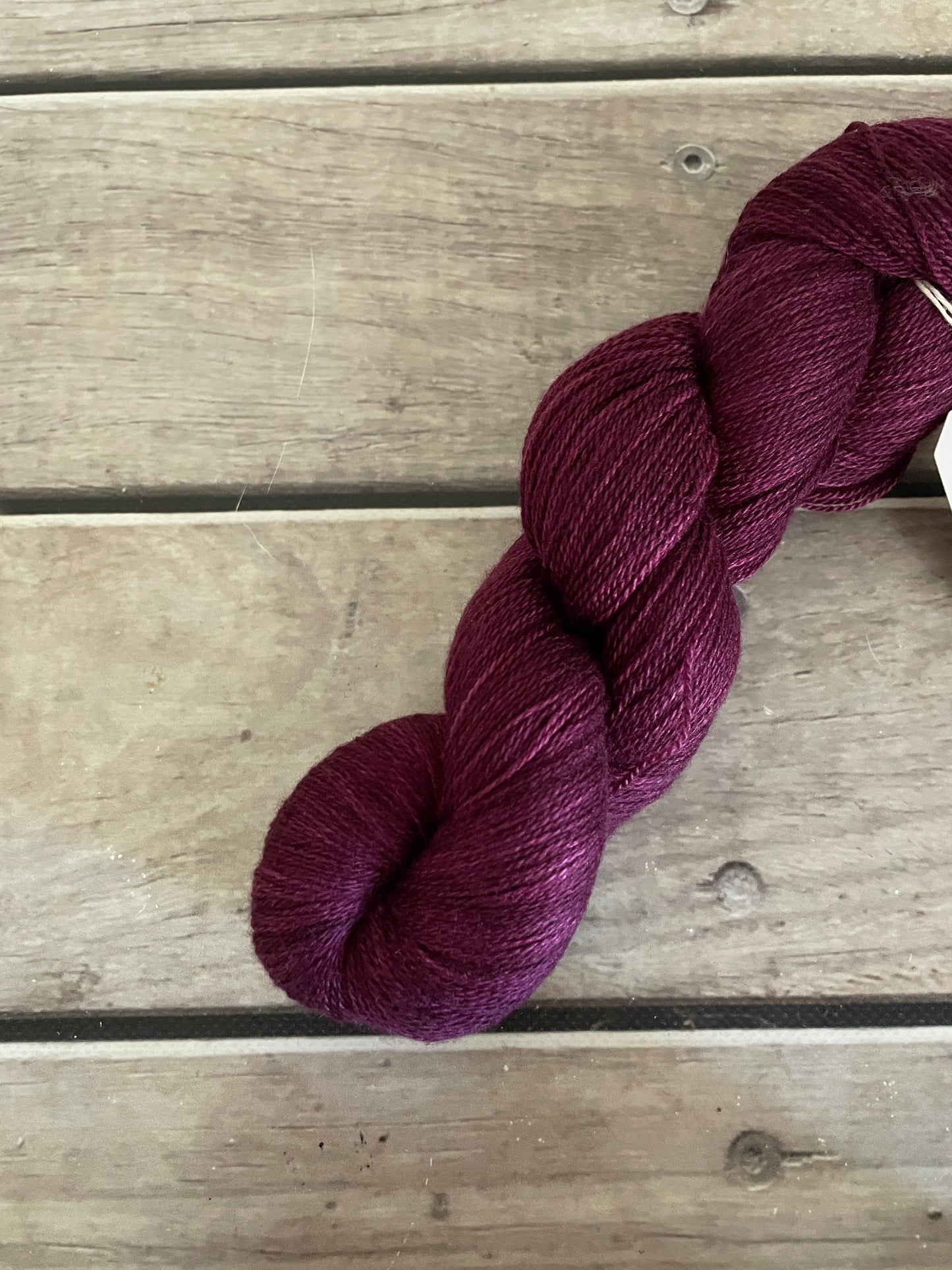 Rose Wine - 2 ply in Silk and Merino - Sencha