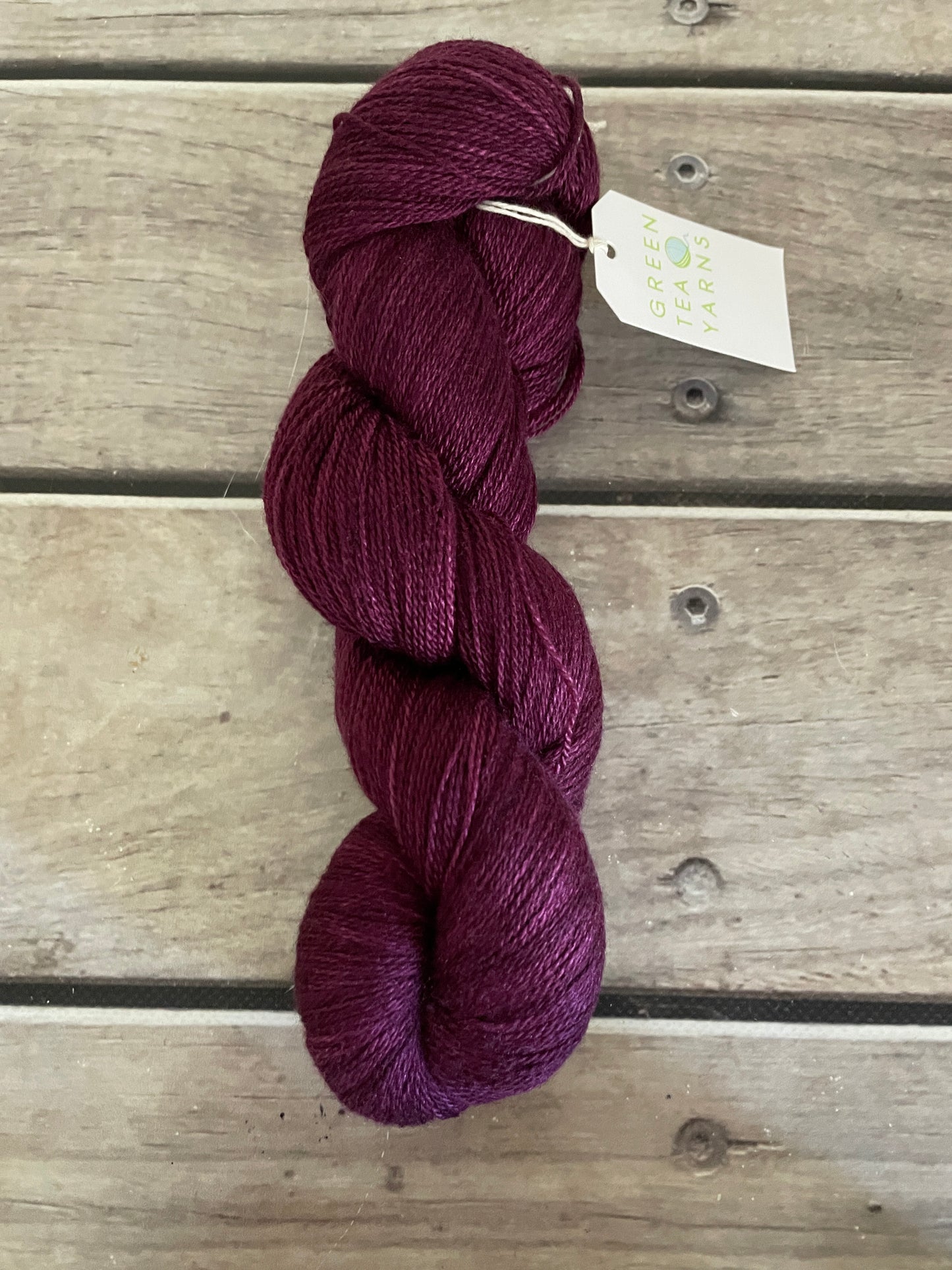 Rose Wine - 2 ply in Silk and Merino - Sencha