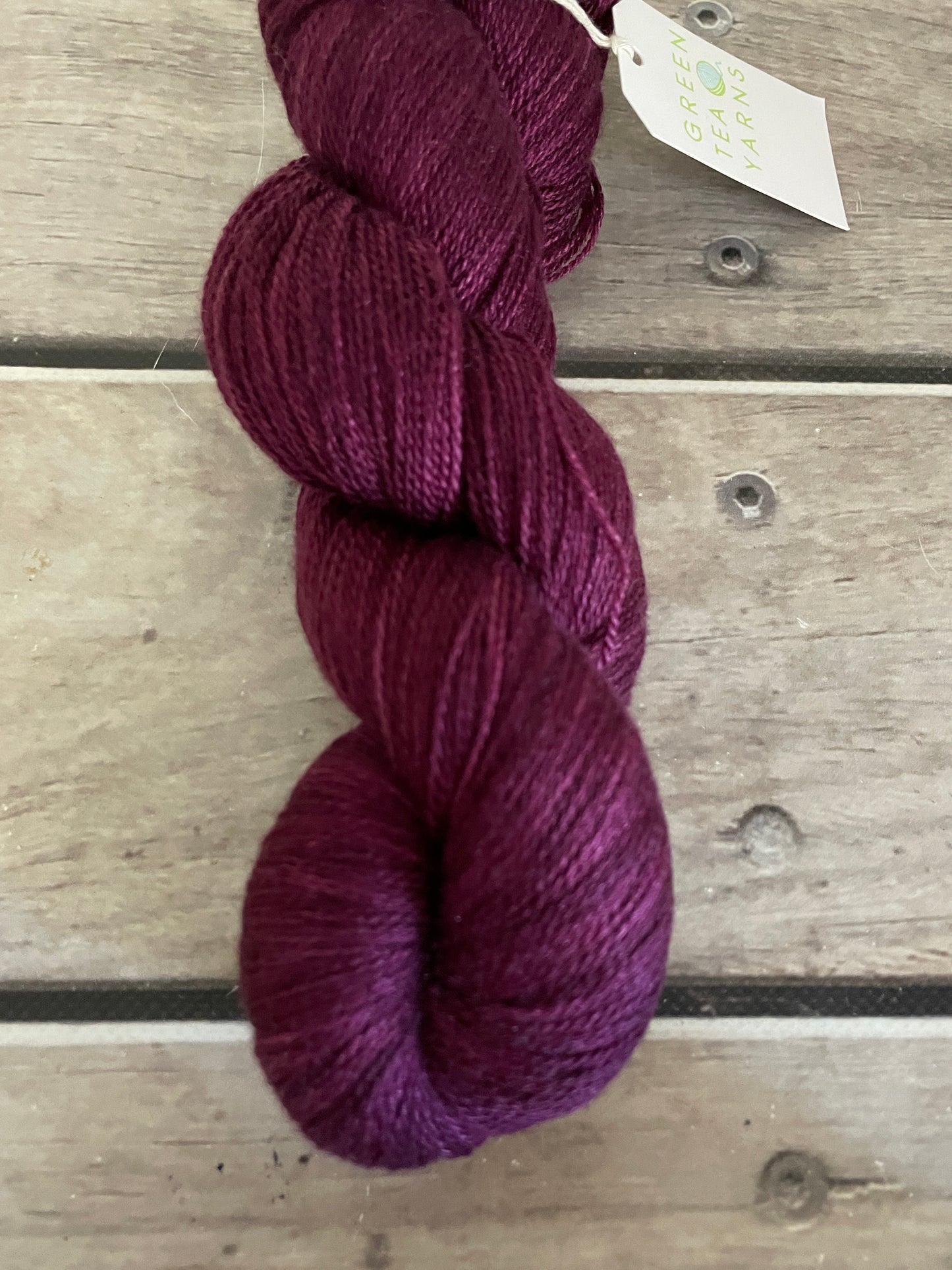 Rose Wine - 2 ply in Silk and Merino - Sencha