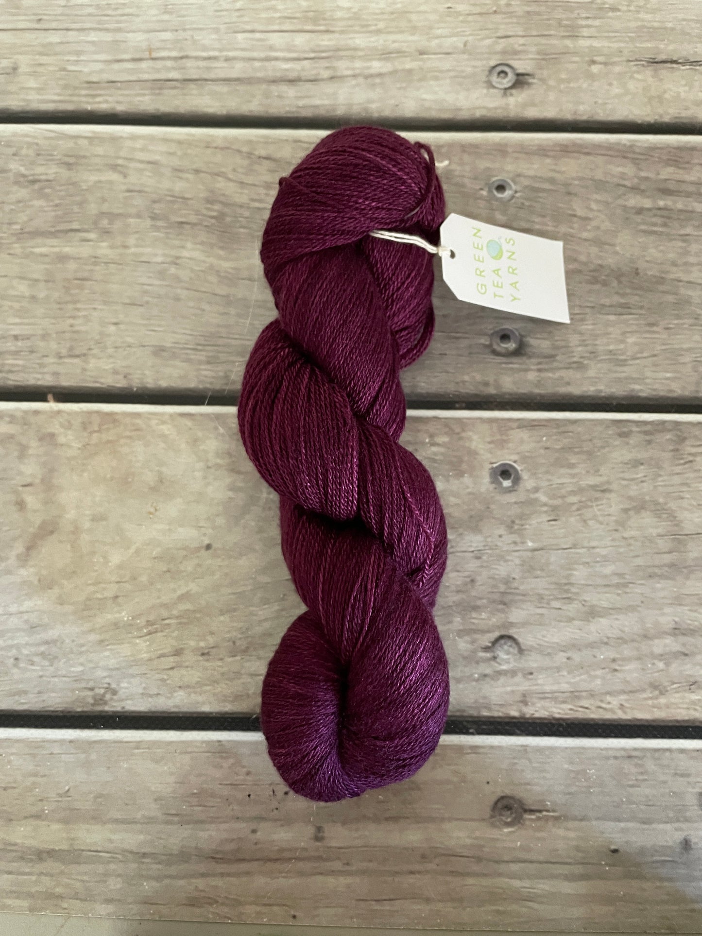 Rose Wine - 2 ply in Silk and Merino - Sencha