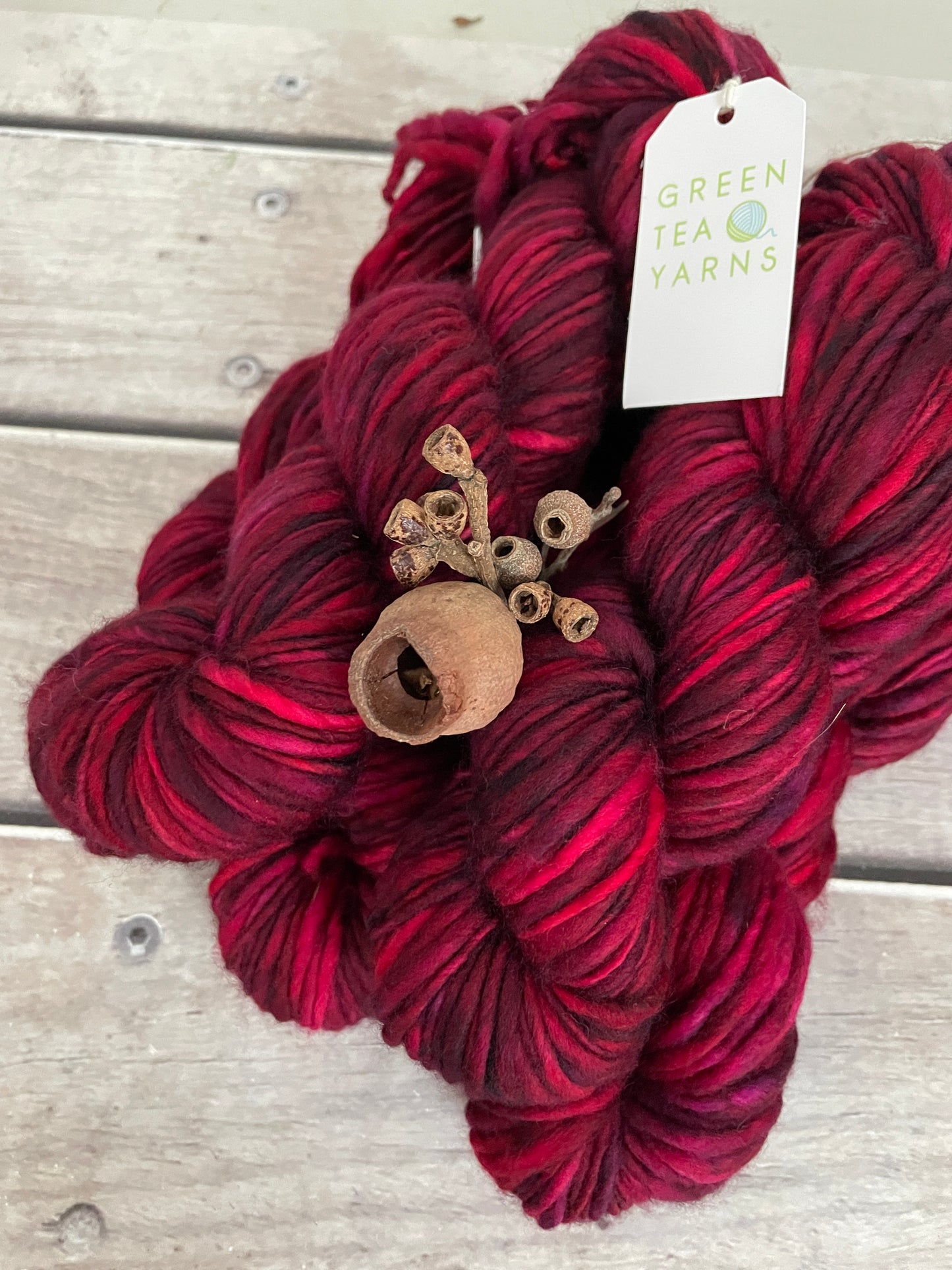 Be Mine- 12 Ply sw merino singles - Guava