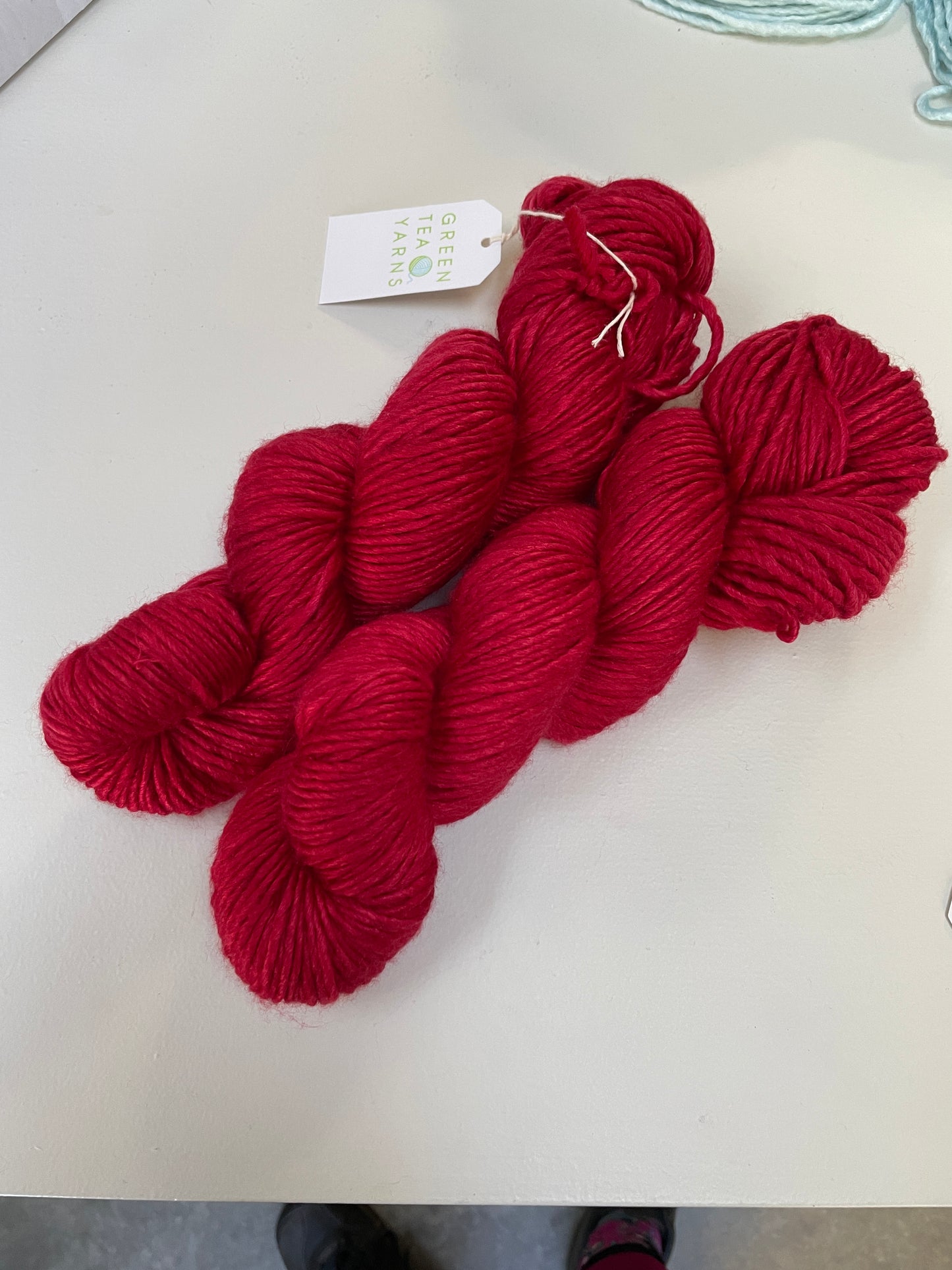 Red Lacquer- 10 ply merino/silk singles - Peach (Copy)