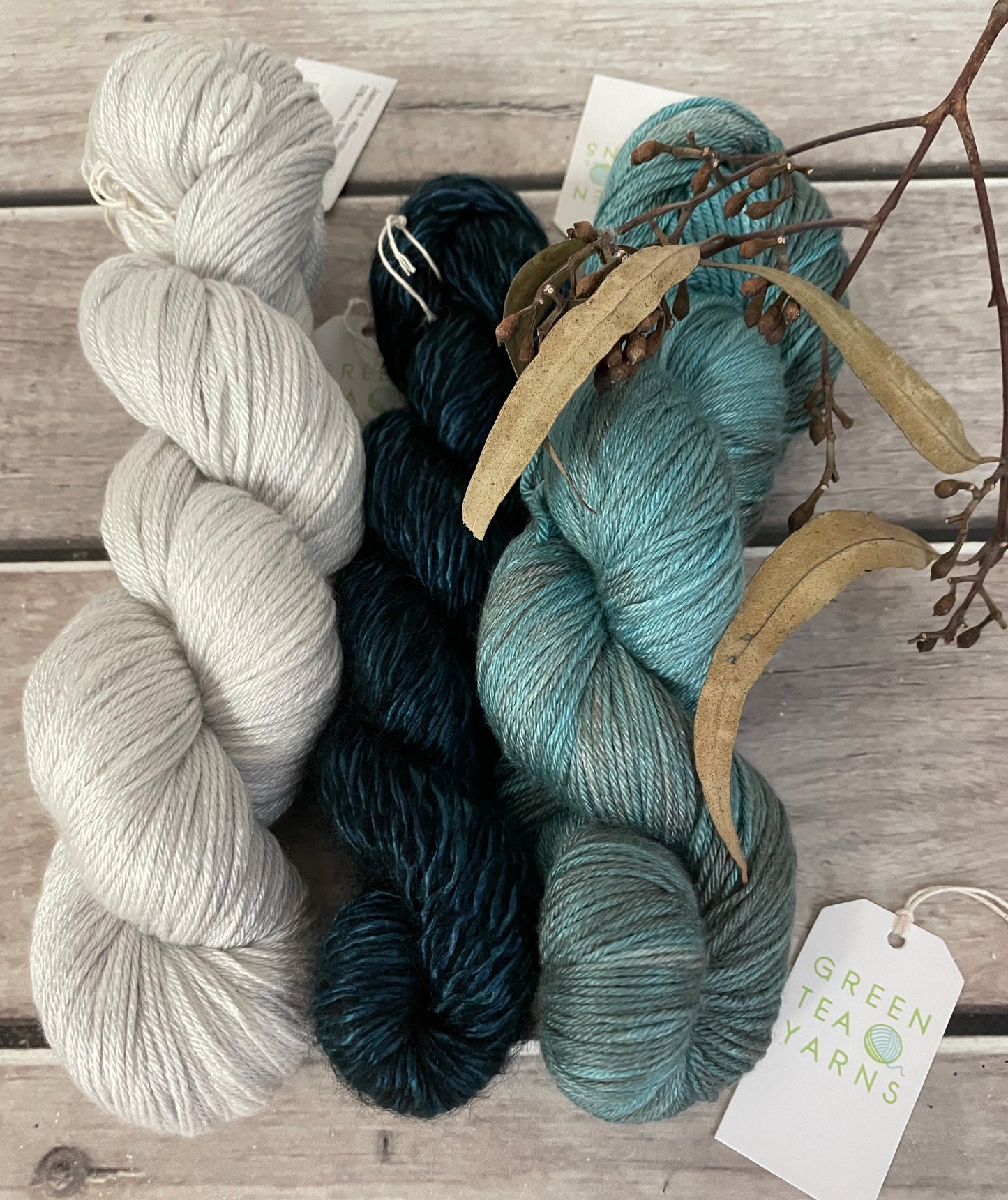 Island Hopping - 3 skein yarn kit - 4 ply Jasmin and Rooibos