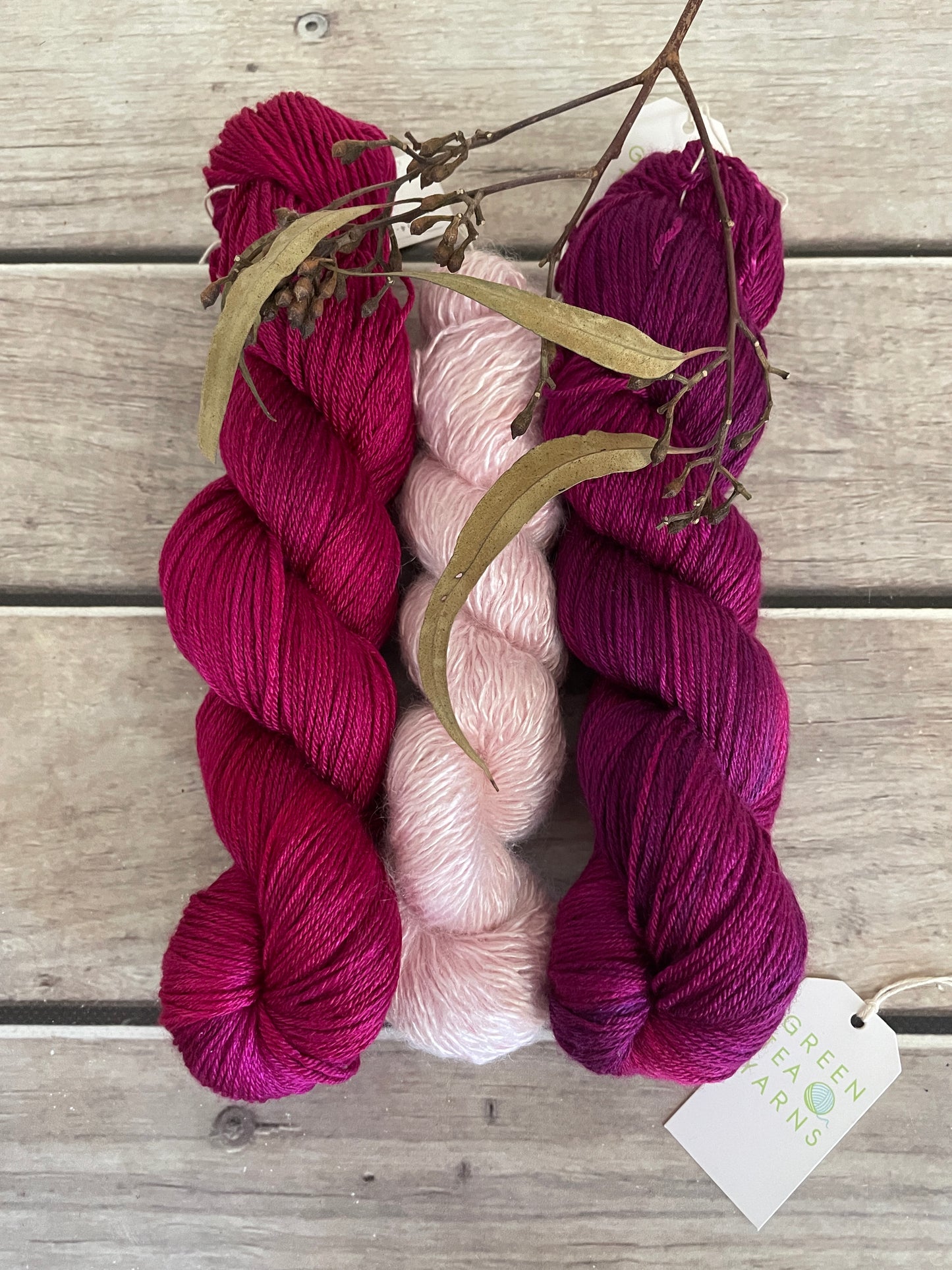 Island Hopping - 3 skein yarn kit - 4 ply Jasmin and Rooibos