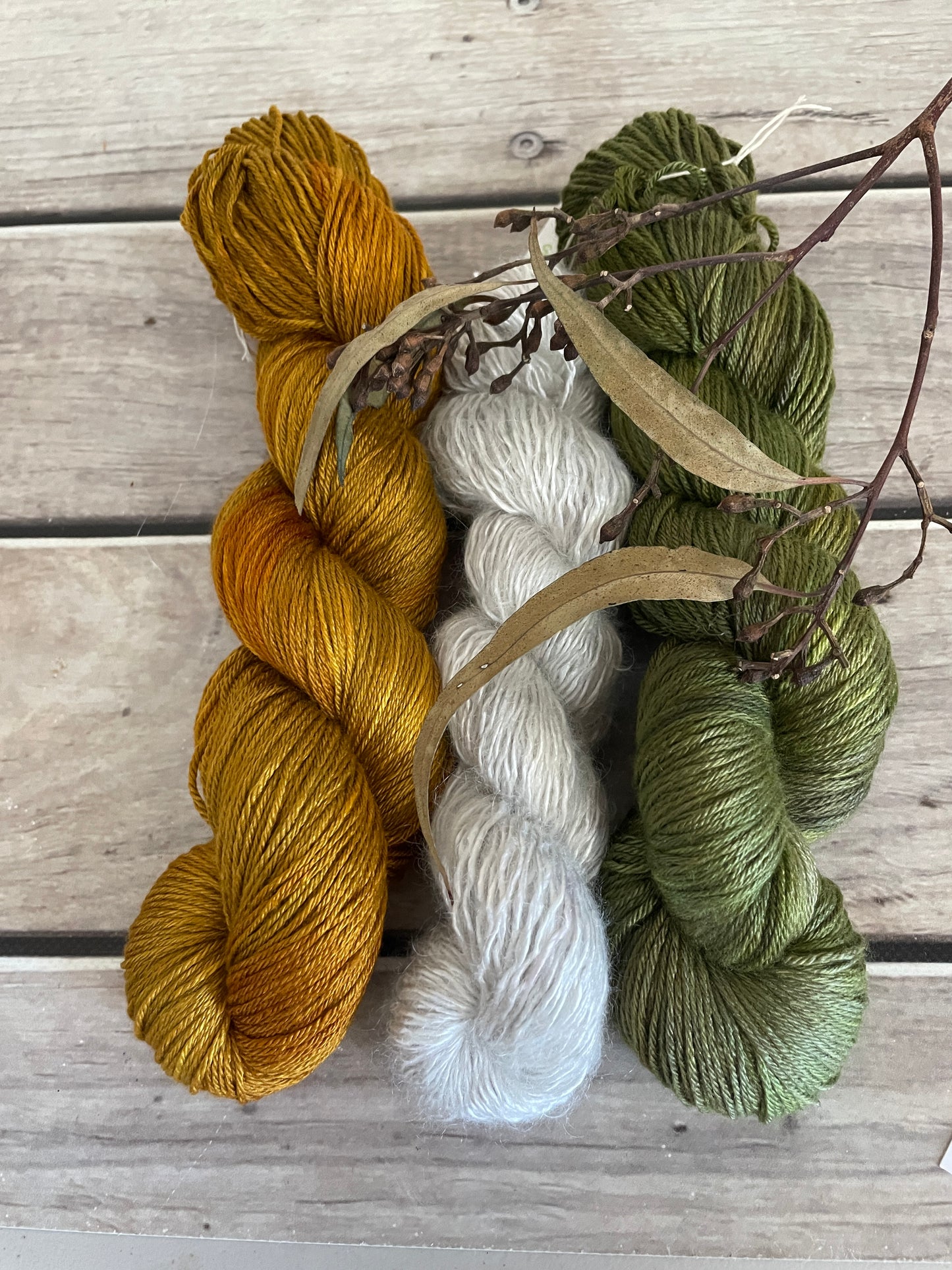 Island Hopping - 3 skein yarn kit - 4 ply Jasmin and Rooibos