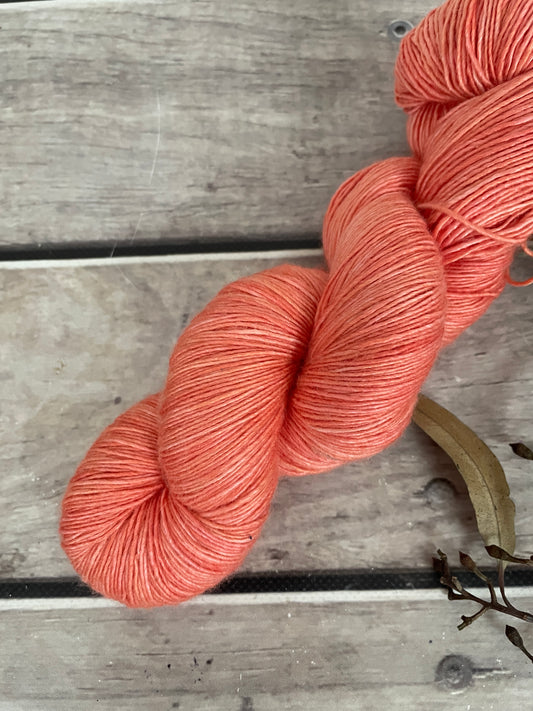 Flamingoes OB -  Merino and Silk 4 ply single - Osmanthus