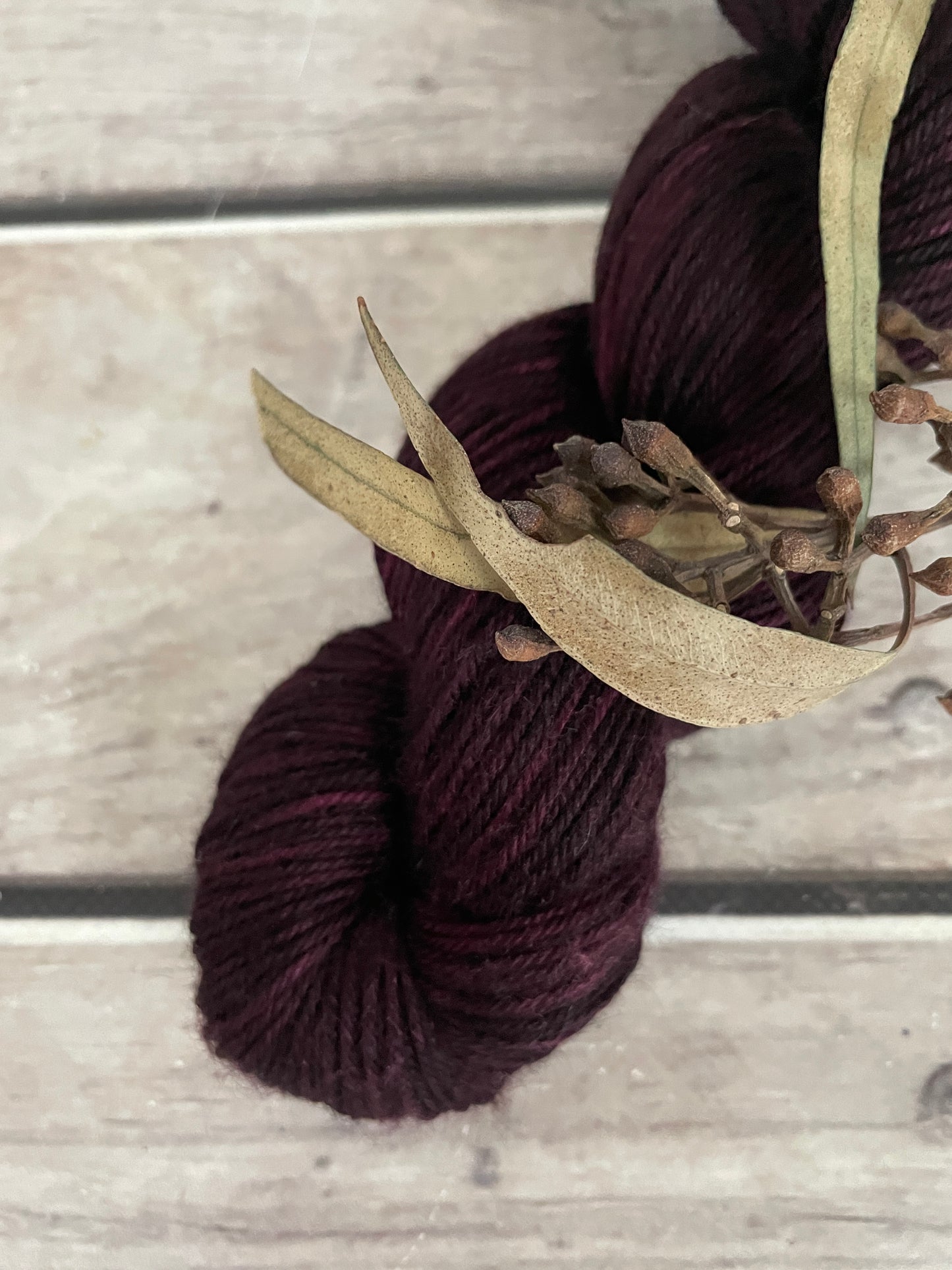 Black Cherry - OB - Merino and silk 4 ply single -Osmanthus