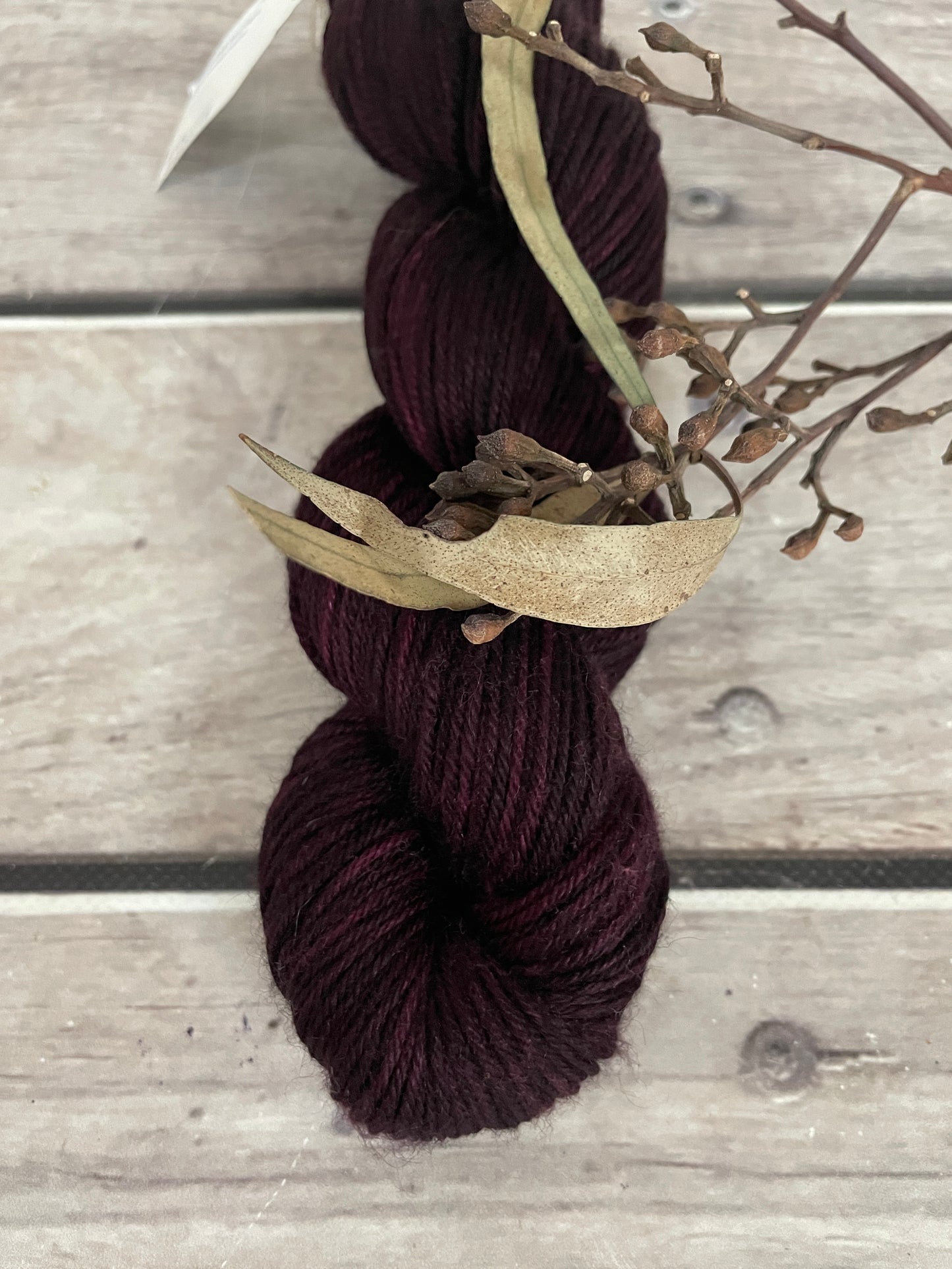 Black Cherry - OB - Merino and silk 4 ply single -Osmanthus