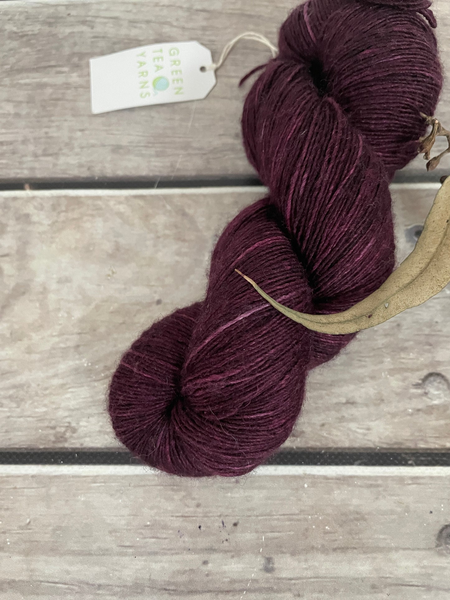 Black Cherry - OB - Merino and silk 4 ply single -Osmanthus