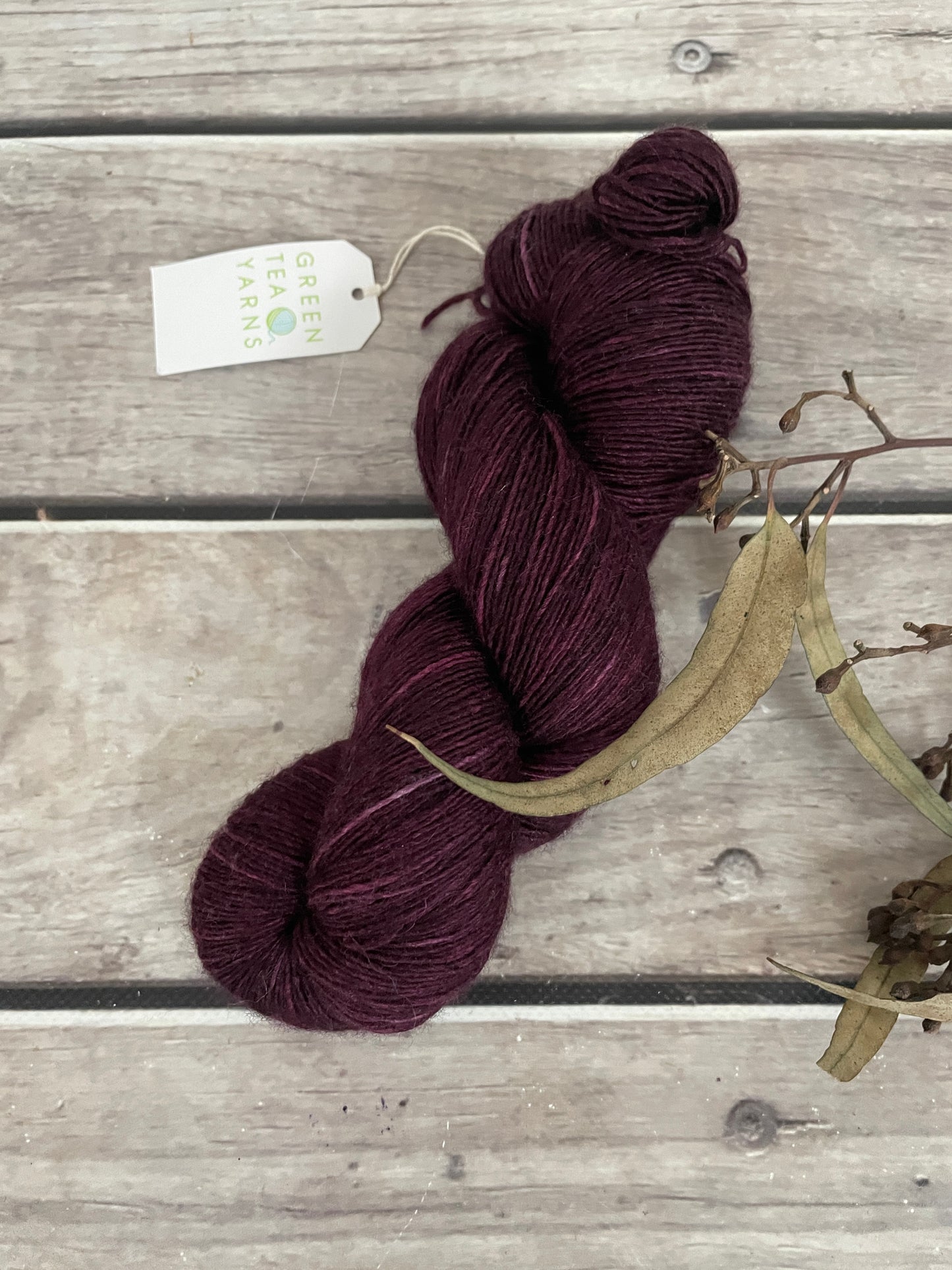 Black Cherry - OB - Merino and silk 4 ply single -Osmanthus