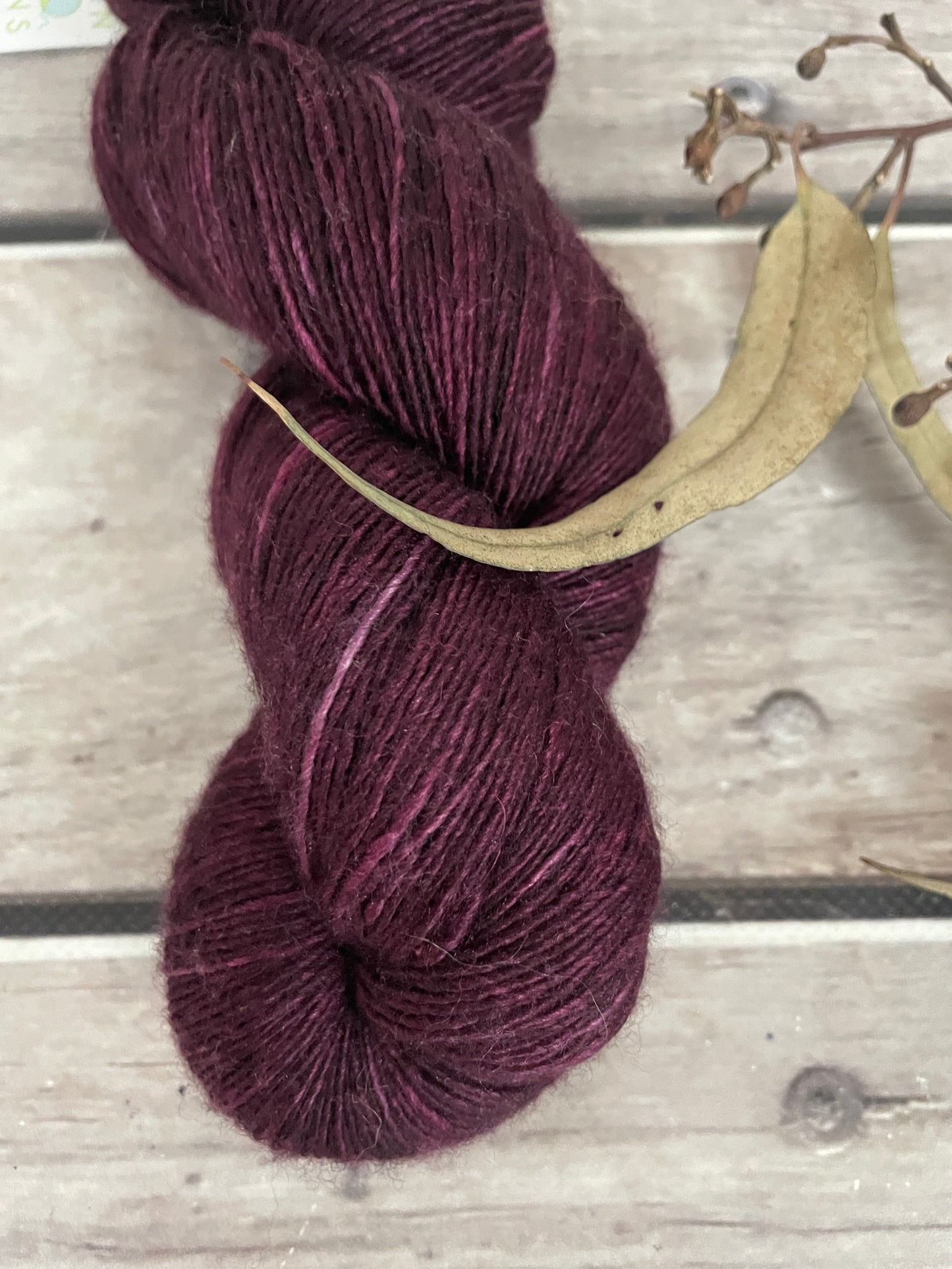 Black Cherry - OB - Merino and silk 4 ply single -Osmanthus