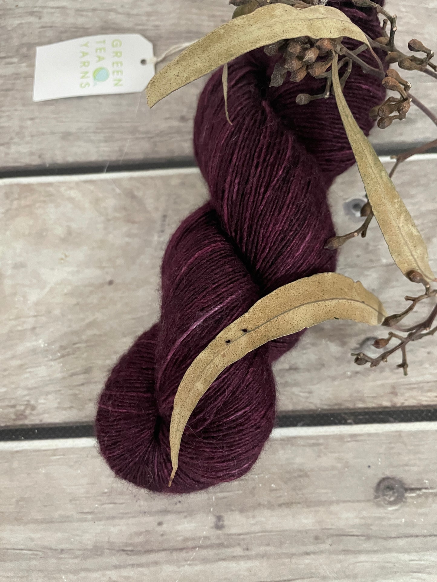 Black Cherry - OB - Merino and silk 4 ply single -Osmanthus