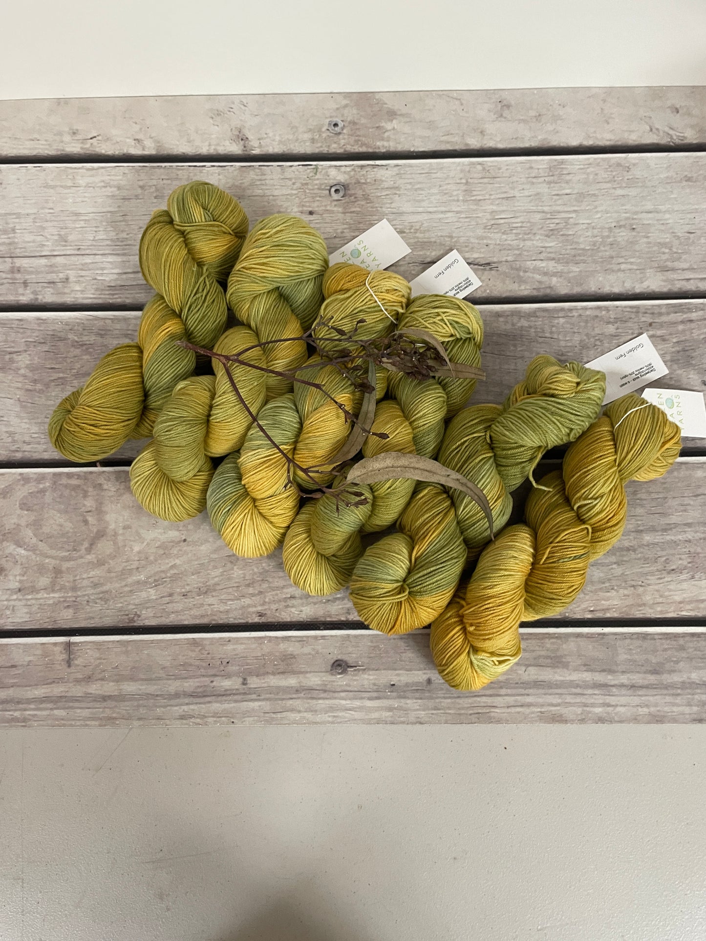 Golden Fern - sock yarn in merino and nylon - Darjeeling