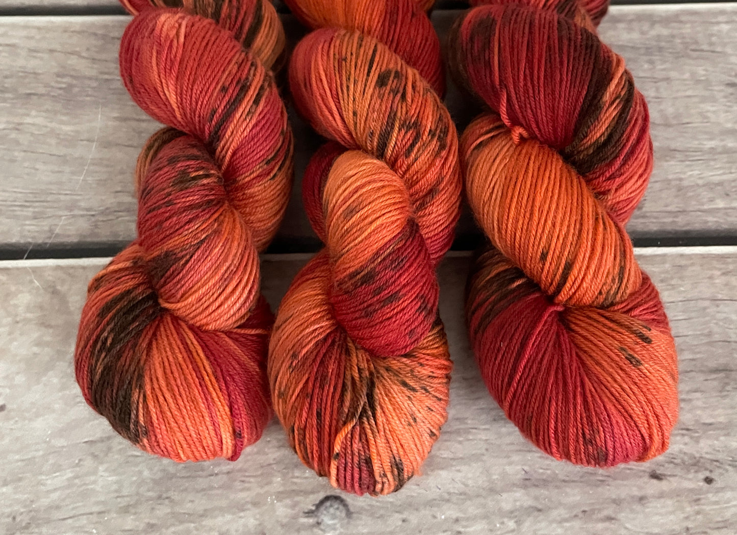 Red Pepper ooak - sock yarn in merino and nylon - Darjeeling