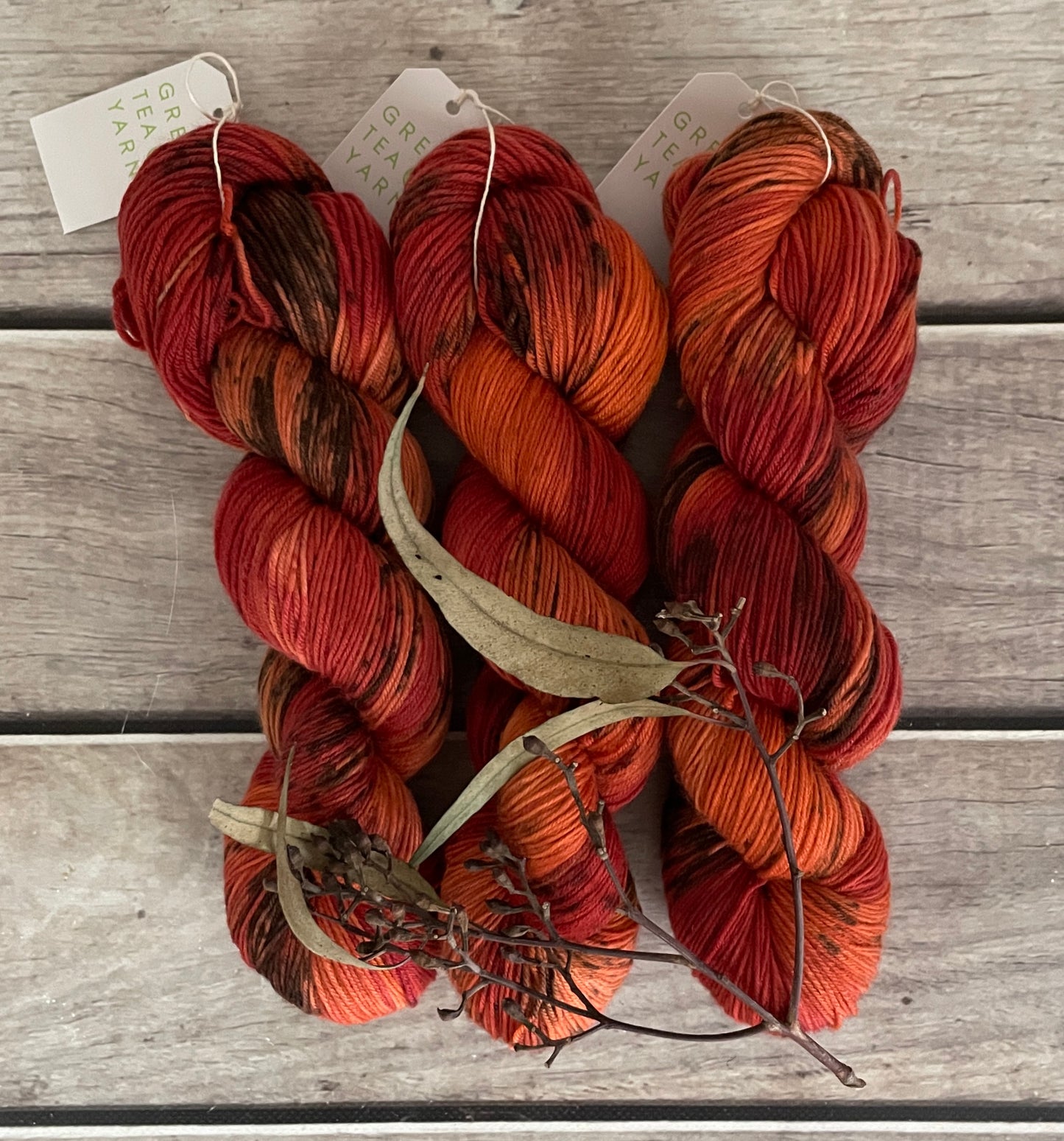 Red Pepper ooak - sock yarn in merino and nylon - Darjeeling