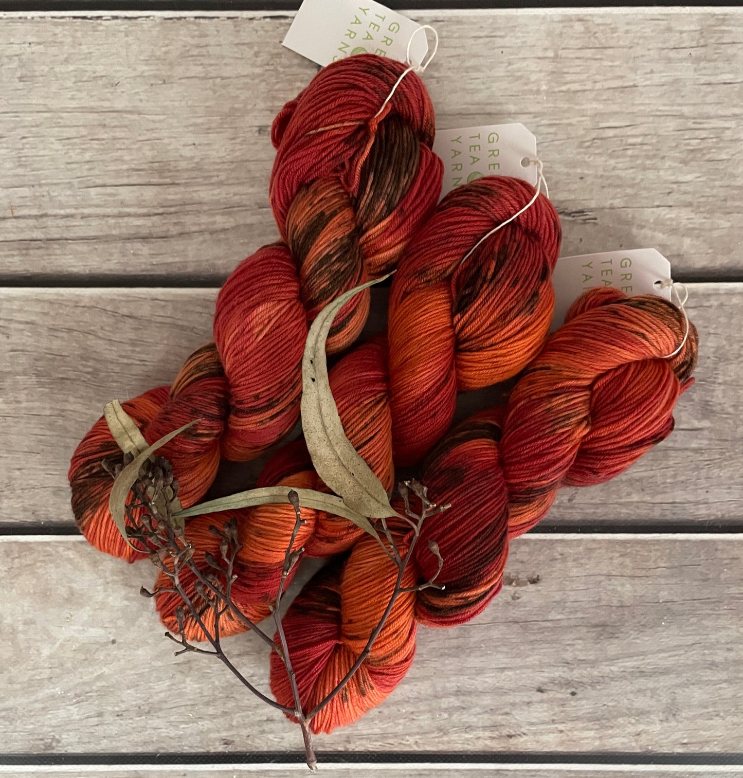 Red Pepper ooak - sock yarn in merino and nylon - Darjeeling