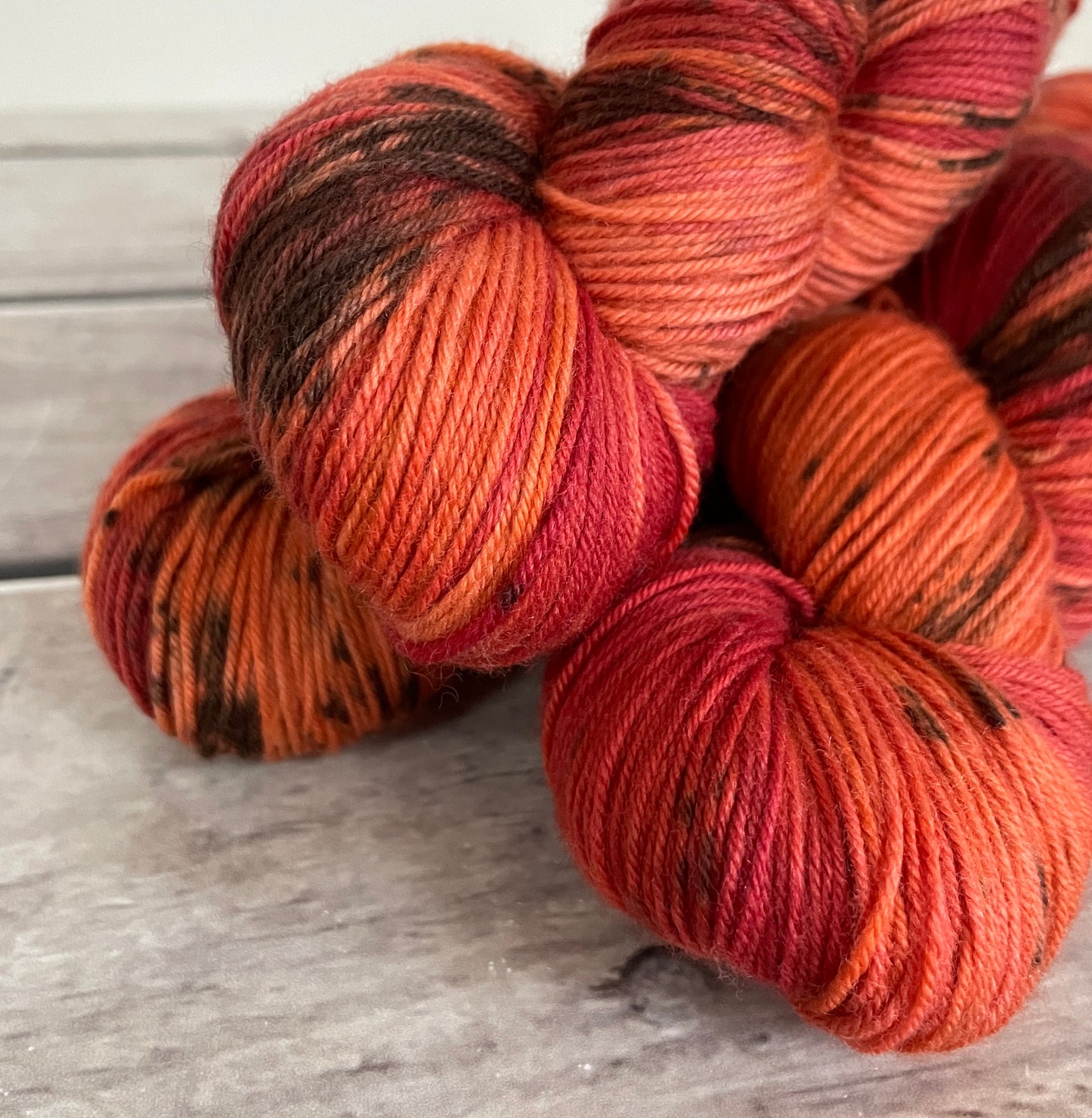 Red Pepper ooak - sock yarn in merino and nylon - Darjeeling