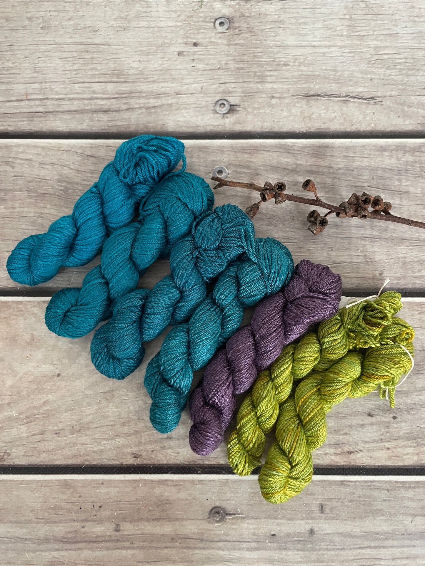 Peacock mini skein sets - Jasmin 4 - Kit 1