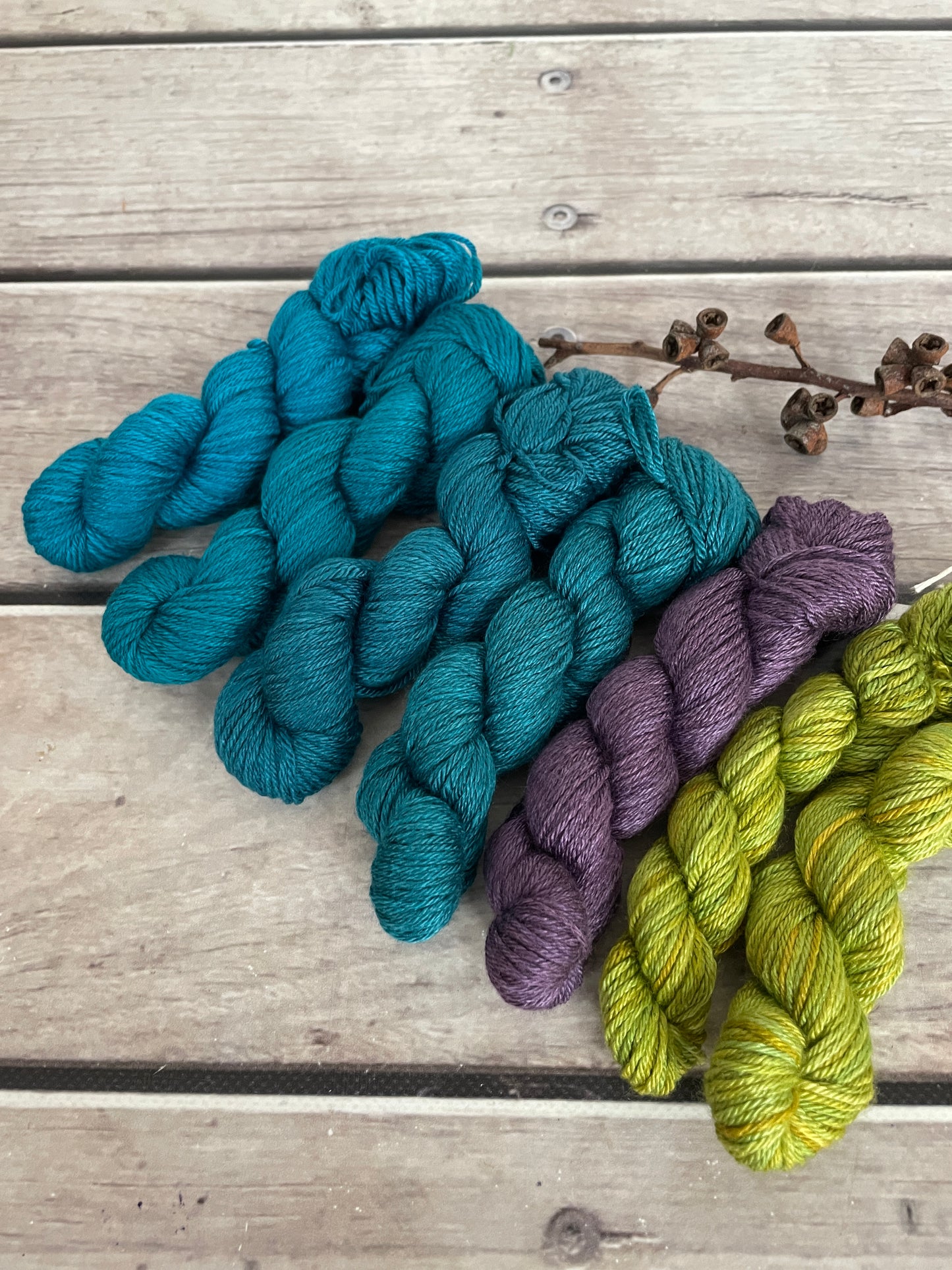 Peacock mini skein sets - Jasmin 4 - Kit 1