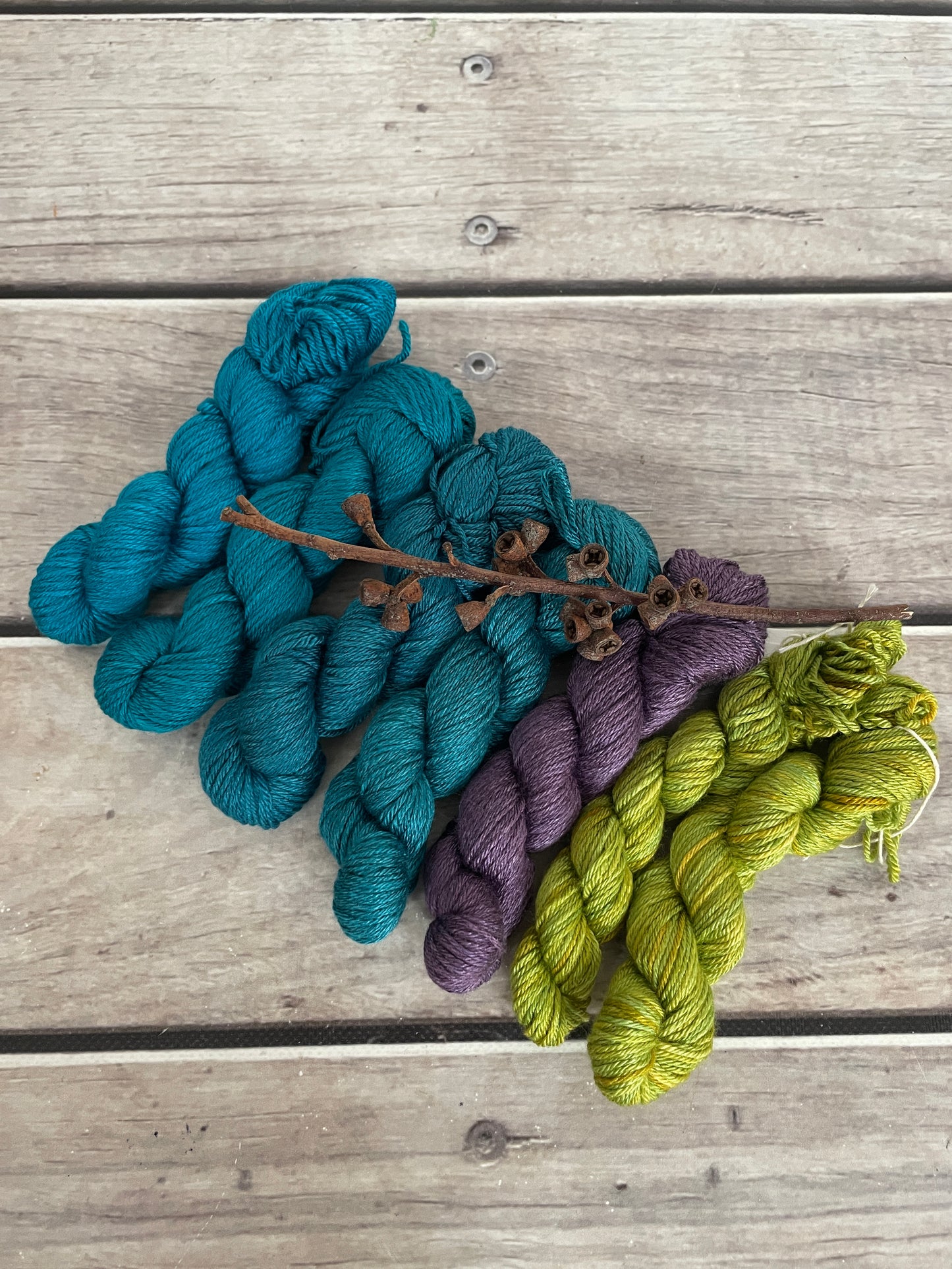 Peacock mini skein sets - Jasmin 4 - Kit 1