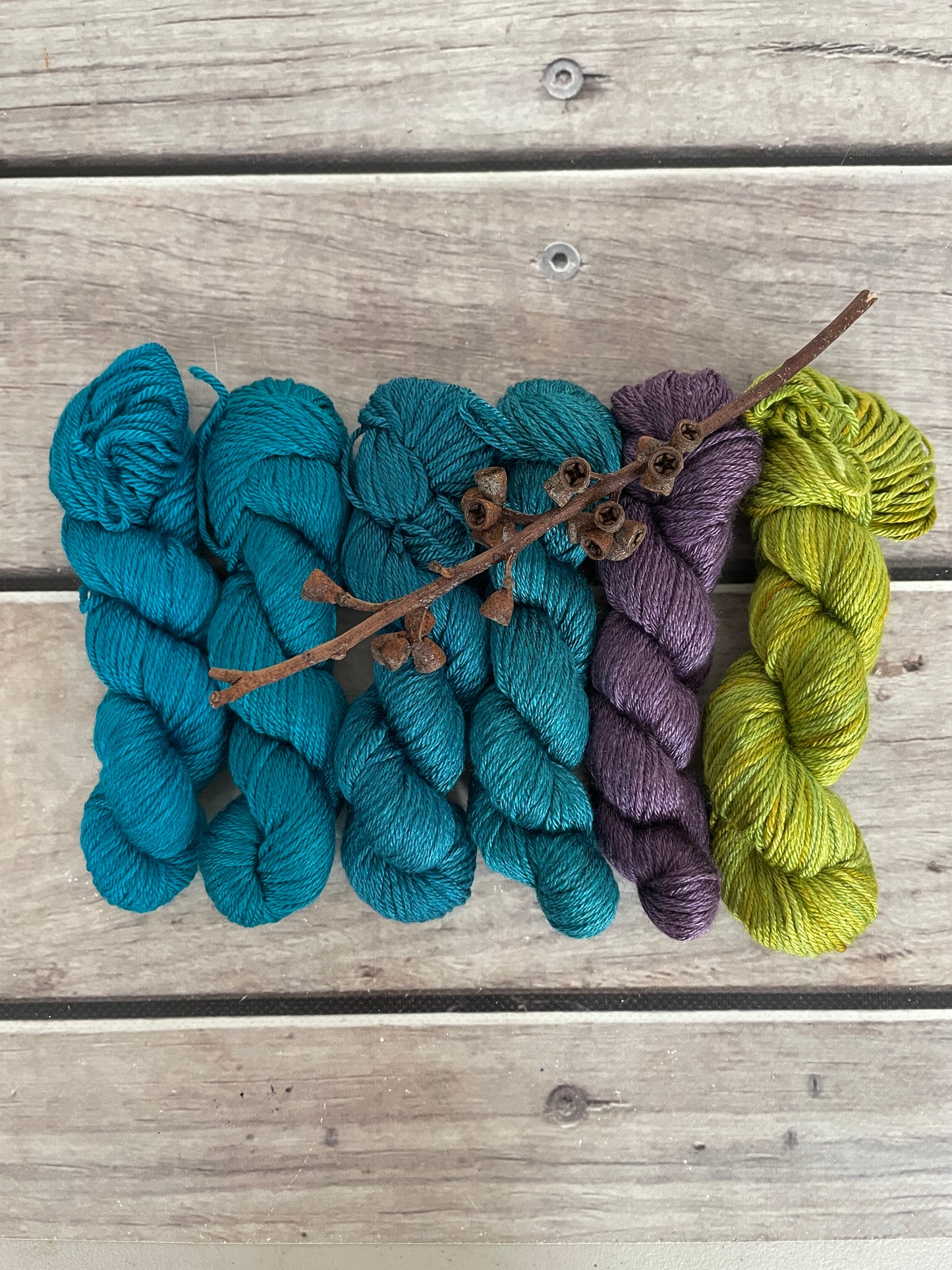 Peacock mini skein sets - Jasmin 4 - Kit 1