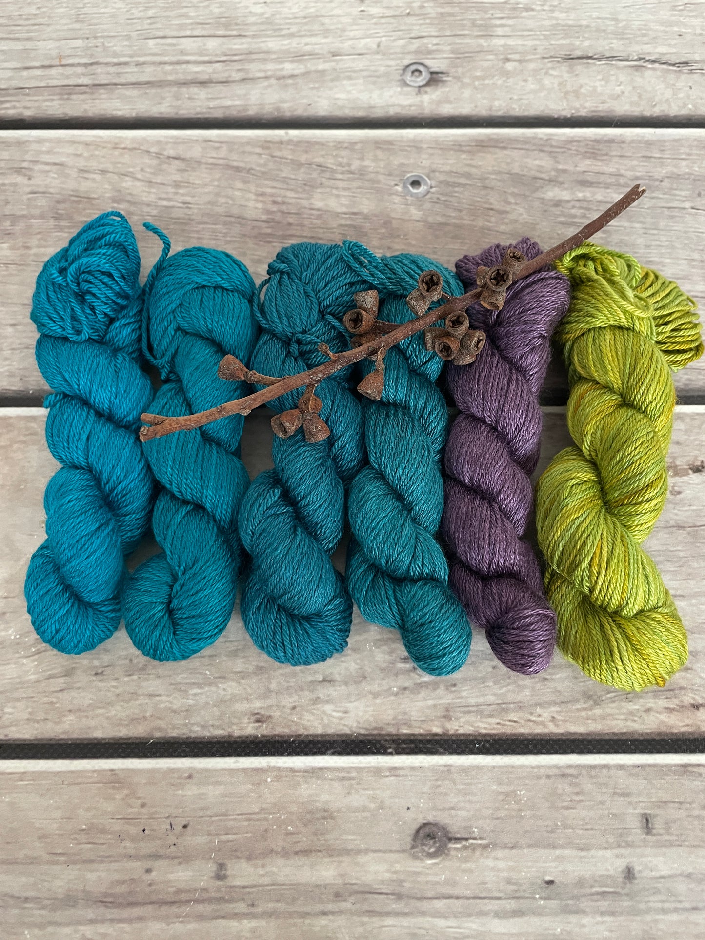 Peacock mini skein sets - Jasmin 4 - Kit 1