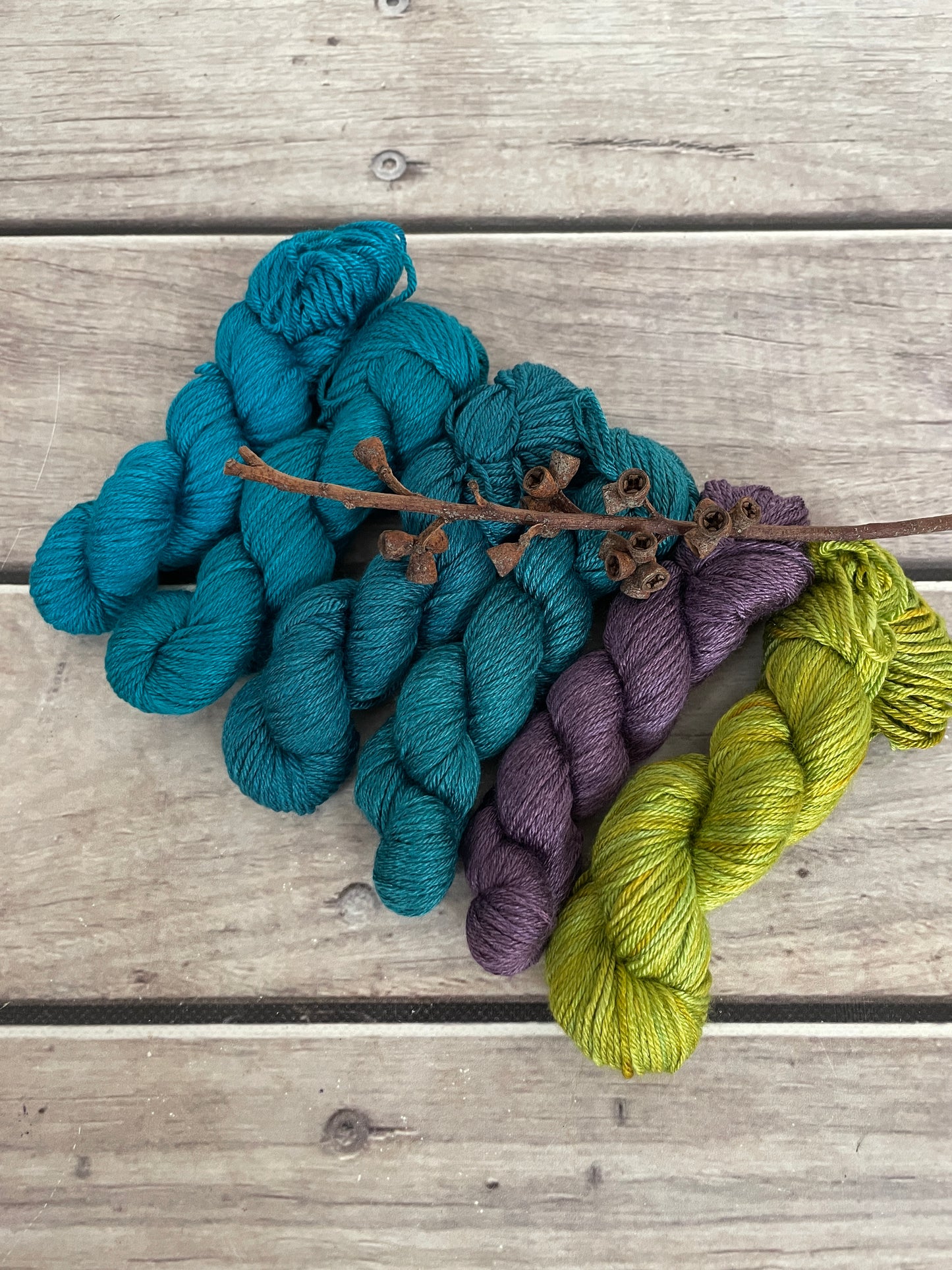 Peacock mini skein sets - Jasmin 4 - Kit 1