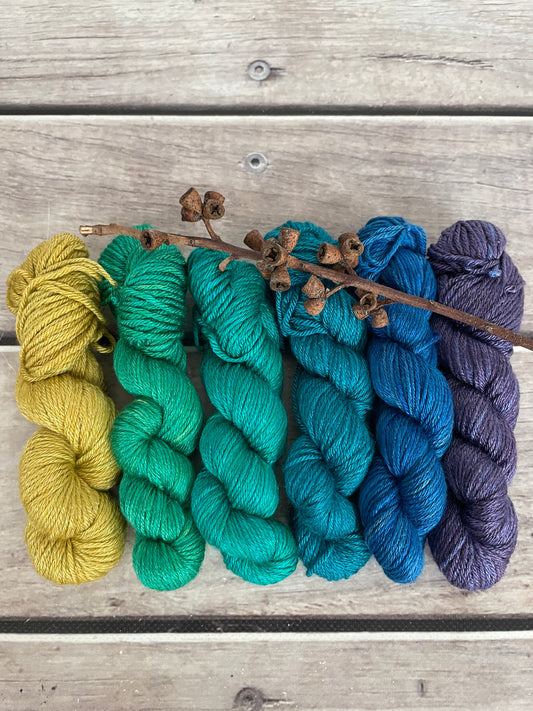 Peacock mini skein sets - Jasmin 4 - Kit 3