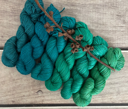 Peacock mini skein sets - Jasmin 4 - Kit 6