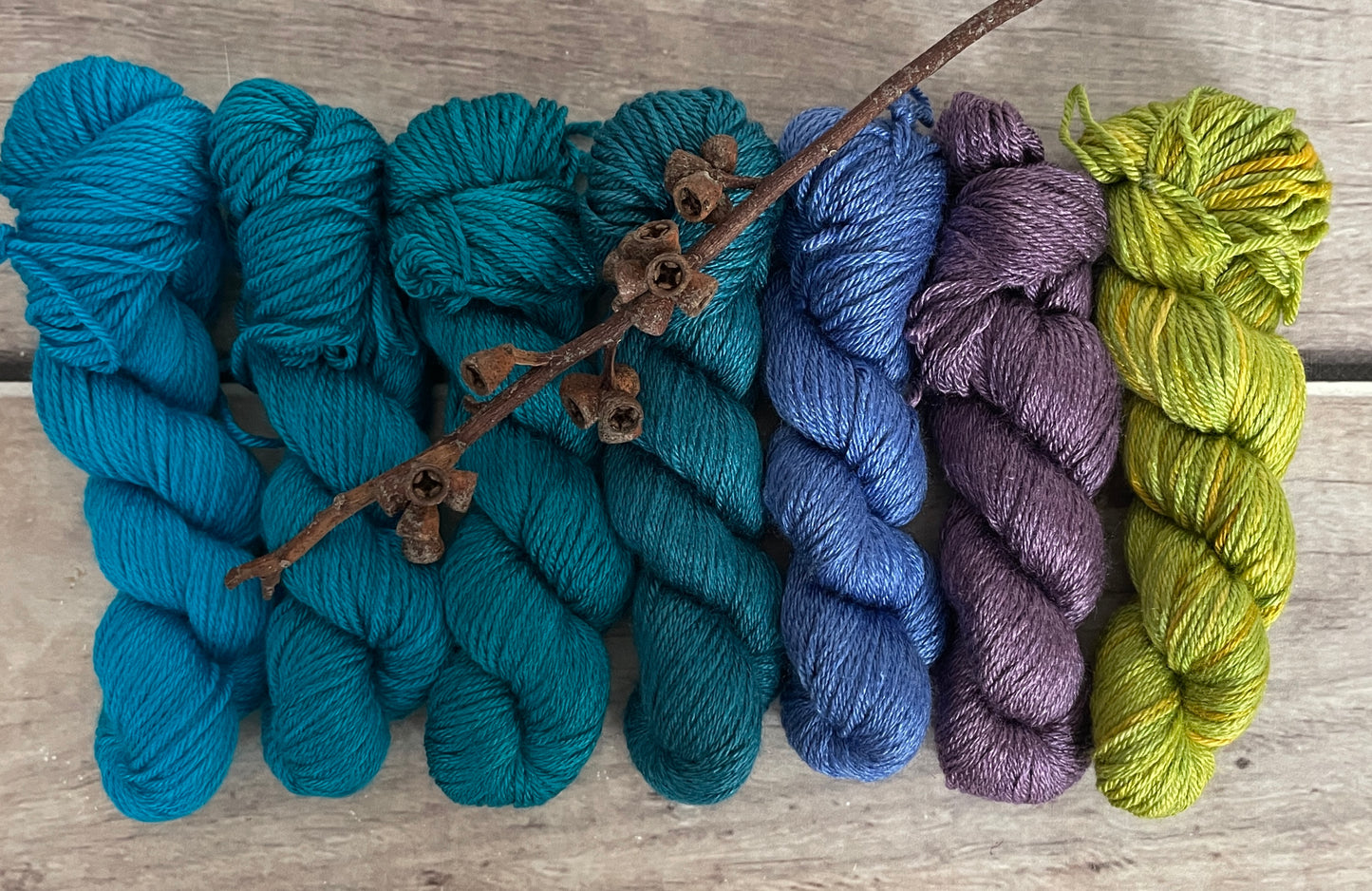 Peacock mini skein sets - Jasmin 4 - Kit 7