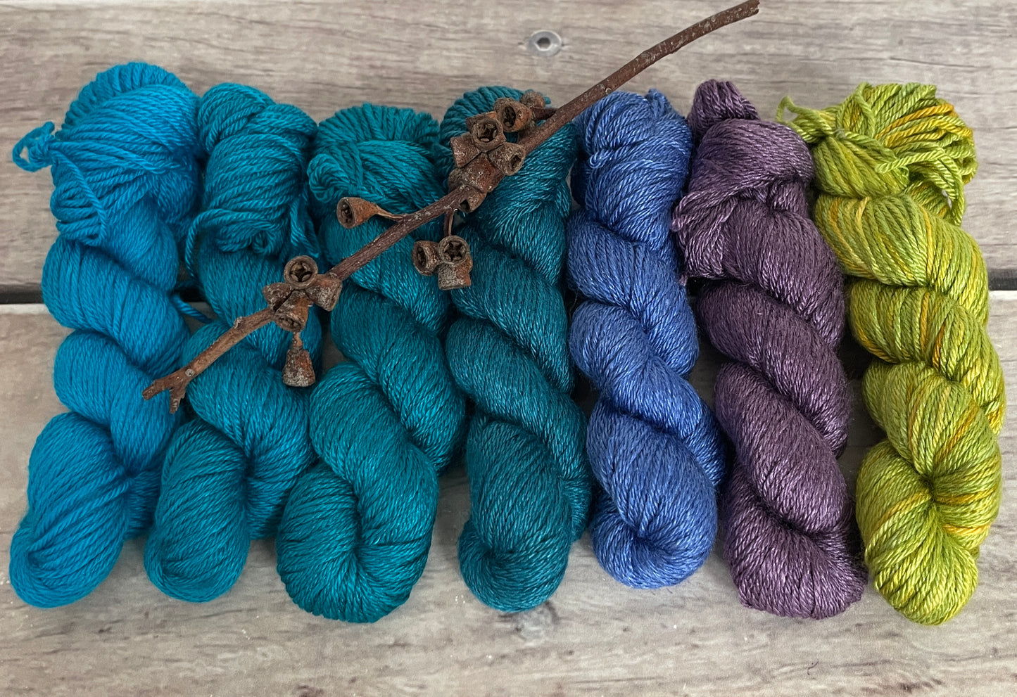 Peacock mini skein sets - Jasmin 4 - Kit 7