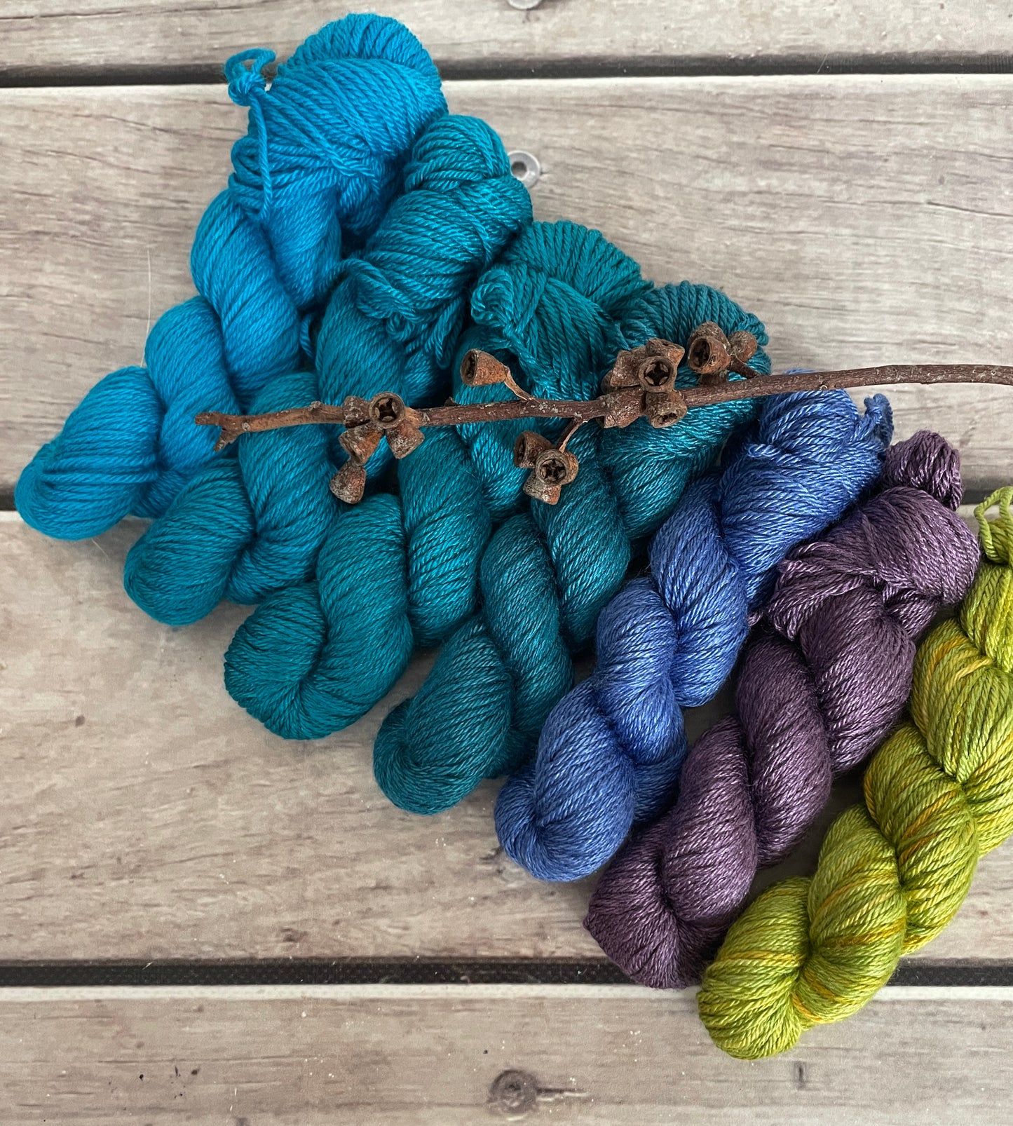 Peacock mini skein sets - Jasmin 4 - Kit 7