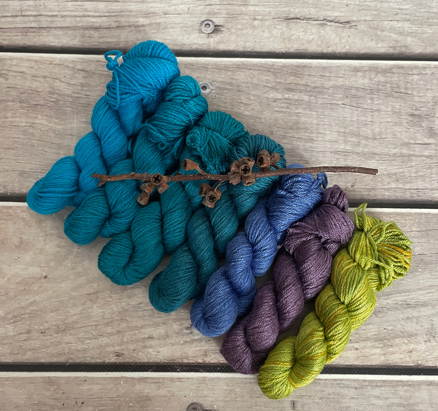 Peacock mini skein sets - Jasmin 4 - Kit 7