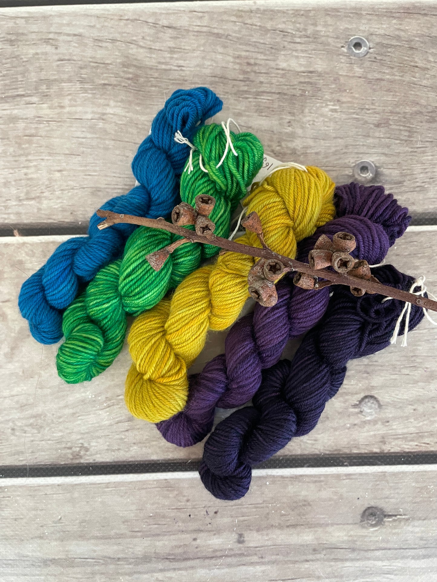 Peacock mini skein kit - Darjeeling 4 - kit 3