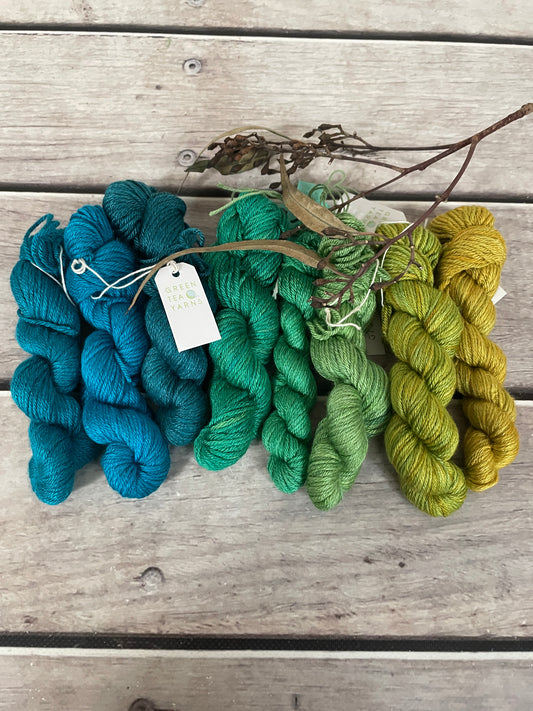 Peacock mini skein sets - Jasmin 4 - Kit 8